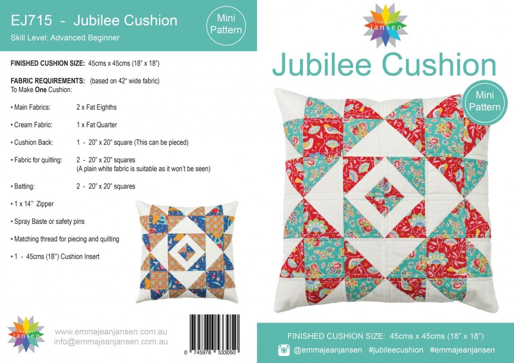 Jubilee Cushion Pattern by Emma Jean Jansen