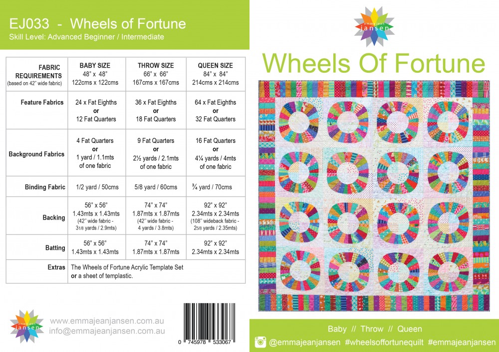 Wheels of Fortune Quilt Pattern by Emma Jean Jansen