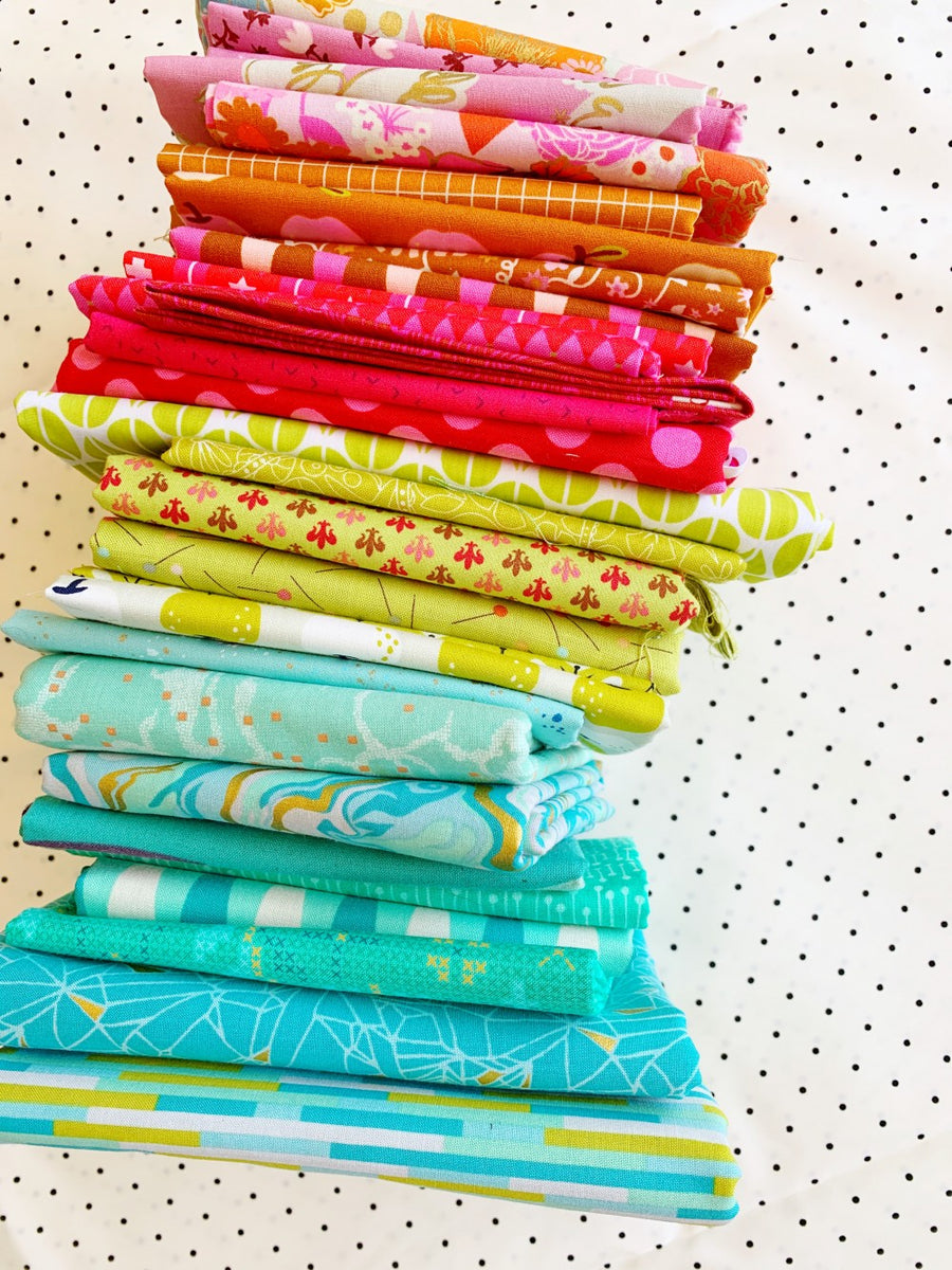 Fabric selection for Bronte's Stars Quilt by Emma Jean Jansen