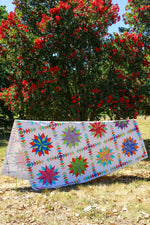 Load image into Gallery viewer, Harlequin Stars Quilt Pattern - PDF
