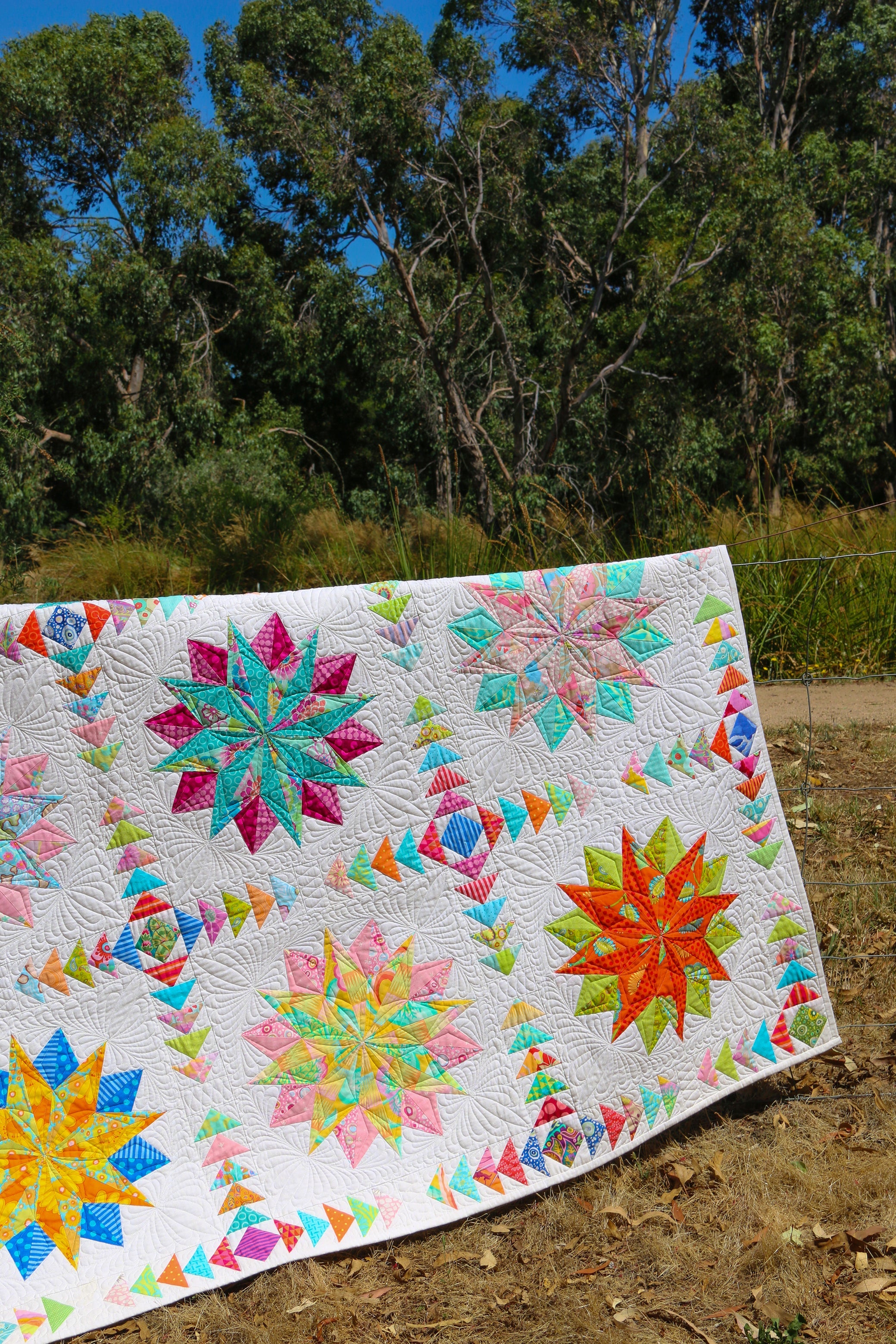 Harlequin Stars Quilt Pattern - PDF
