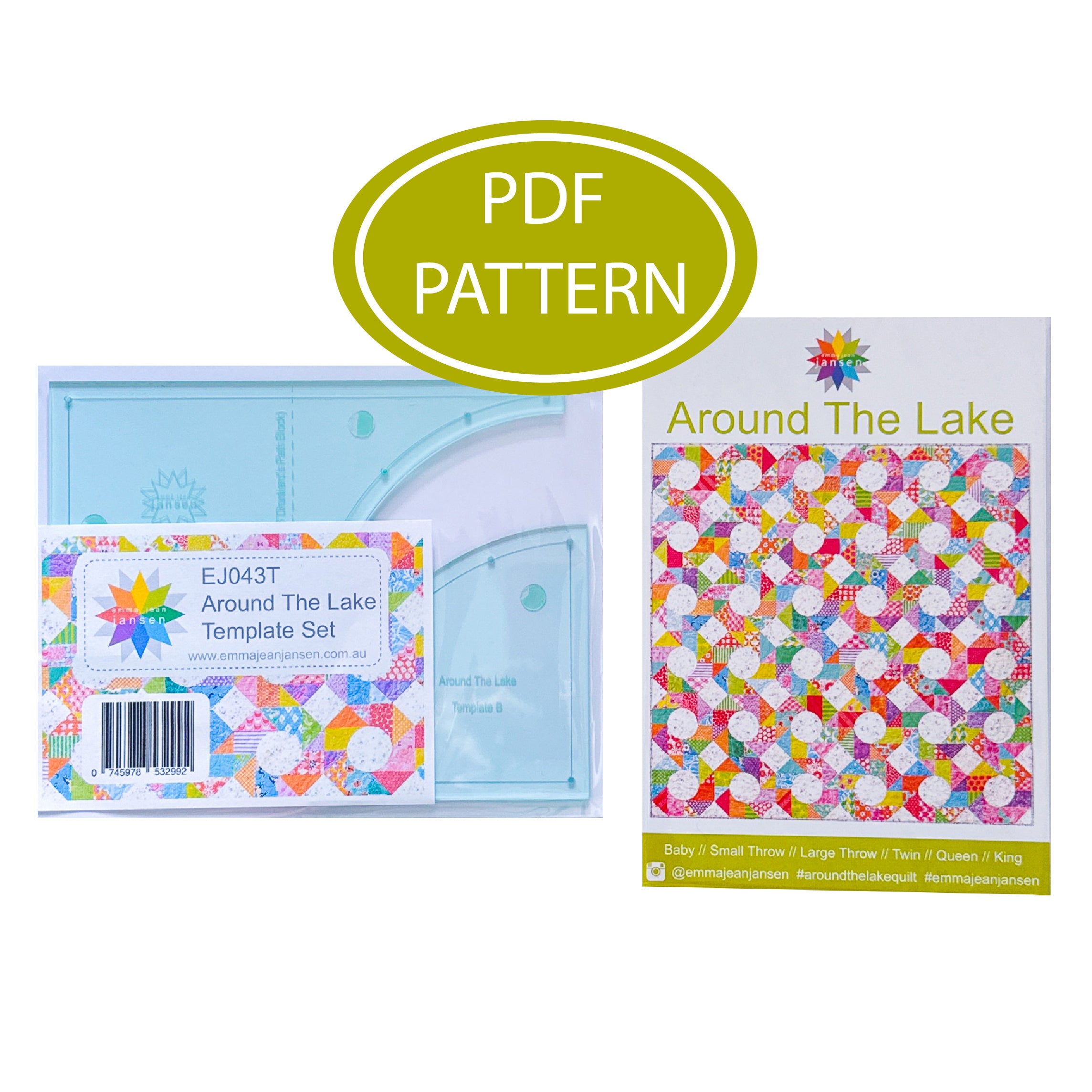 Around The Lake PDF Pattern and Template Set