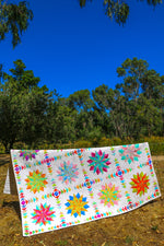 Load image into Gallery viewer, Harlequin Stars Quilt Pattern - PDF

