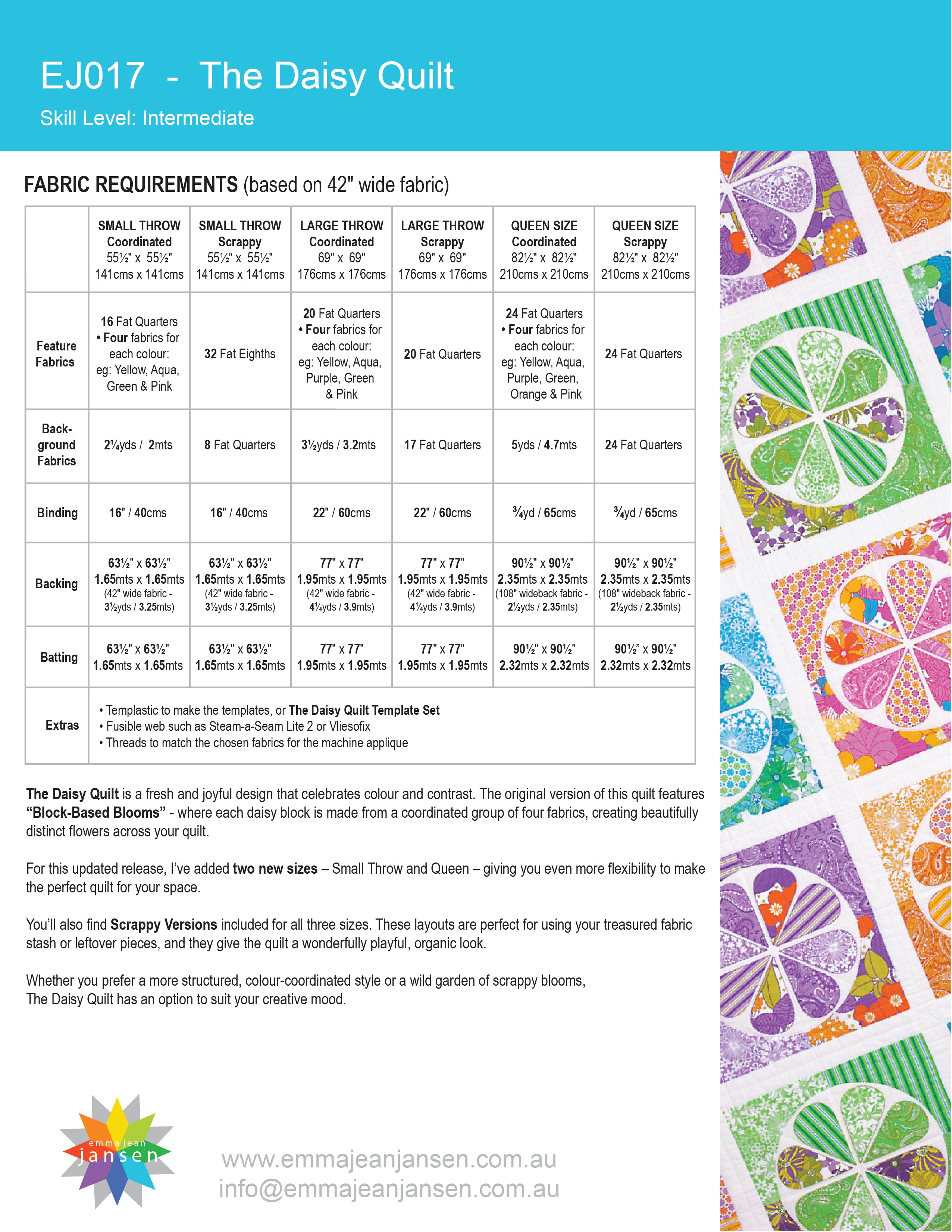 The Daisy PDF Pattern and Template Set