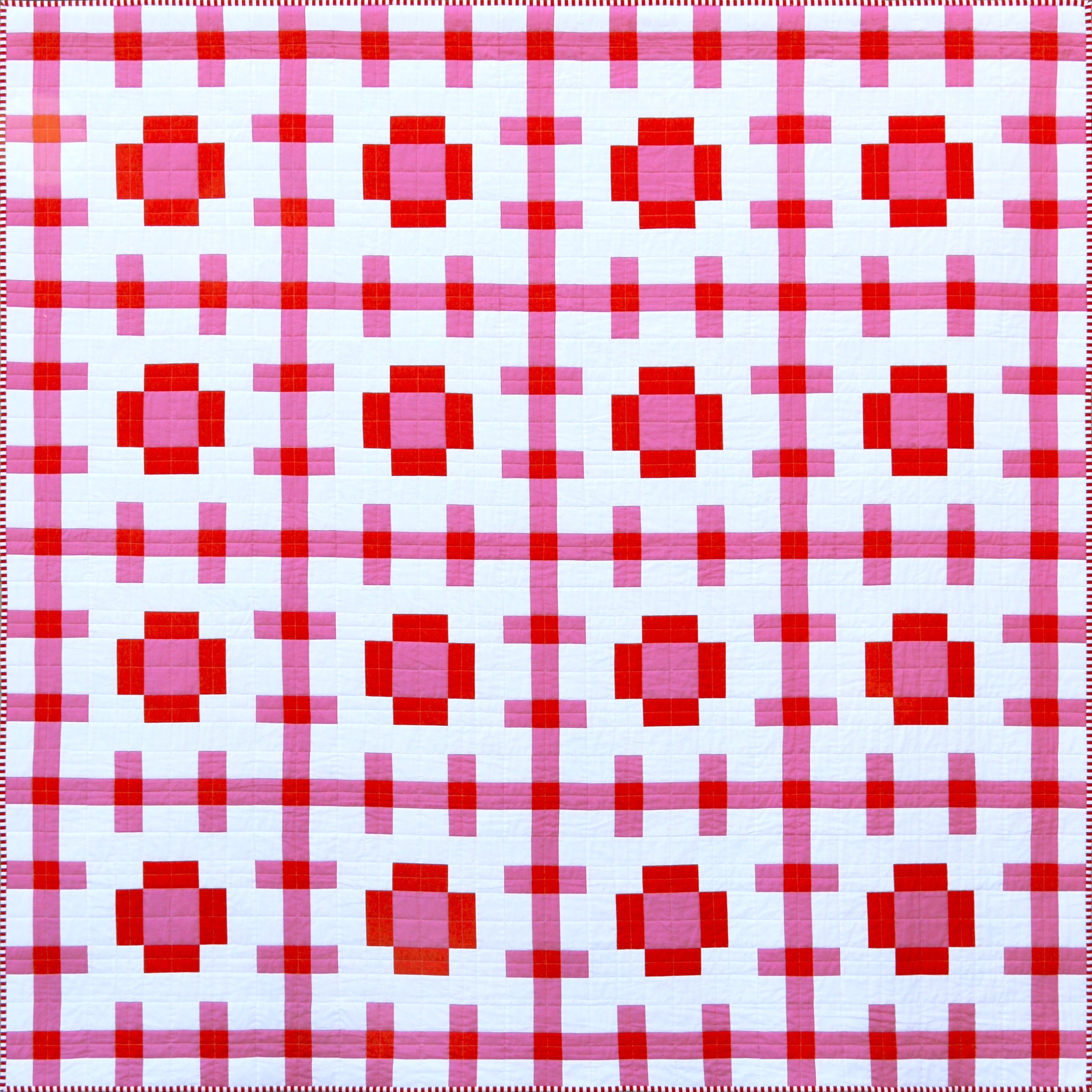 Poppy Pink Quilt Pattern - Printed