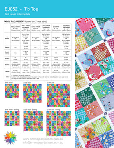Tip Toe Quilt Pattern - PDF