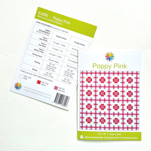 Poppy Pink Quilt Pattern - Printed