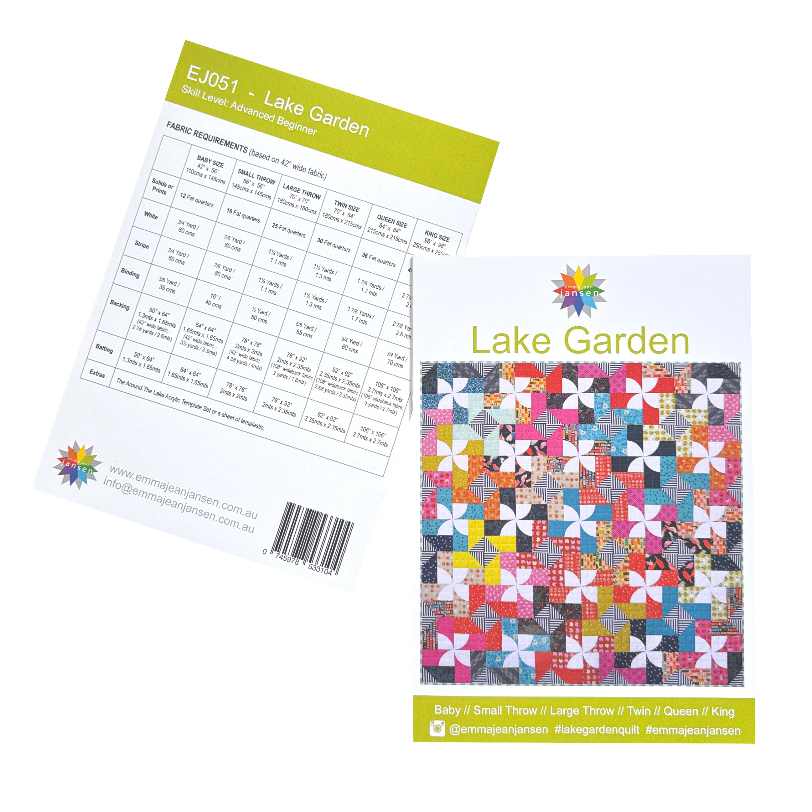 Around The Lake and Lake Garden Pattern and Template Set