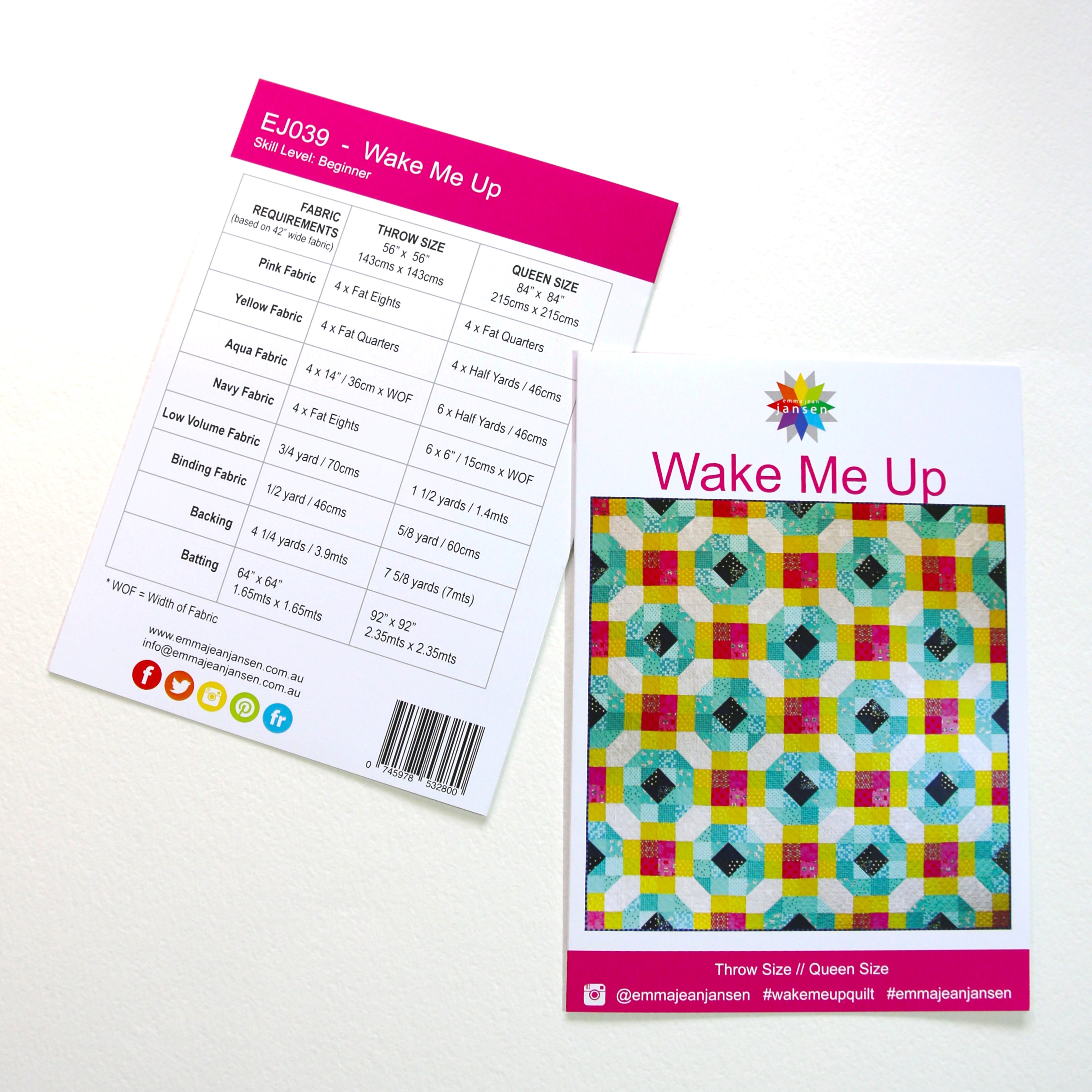 Wake Me Up Quilt Pattern - Printed