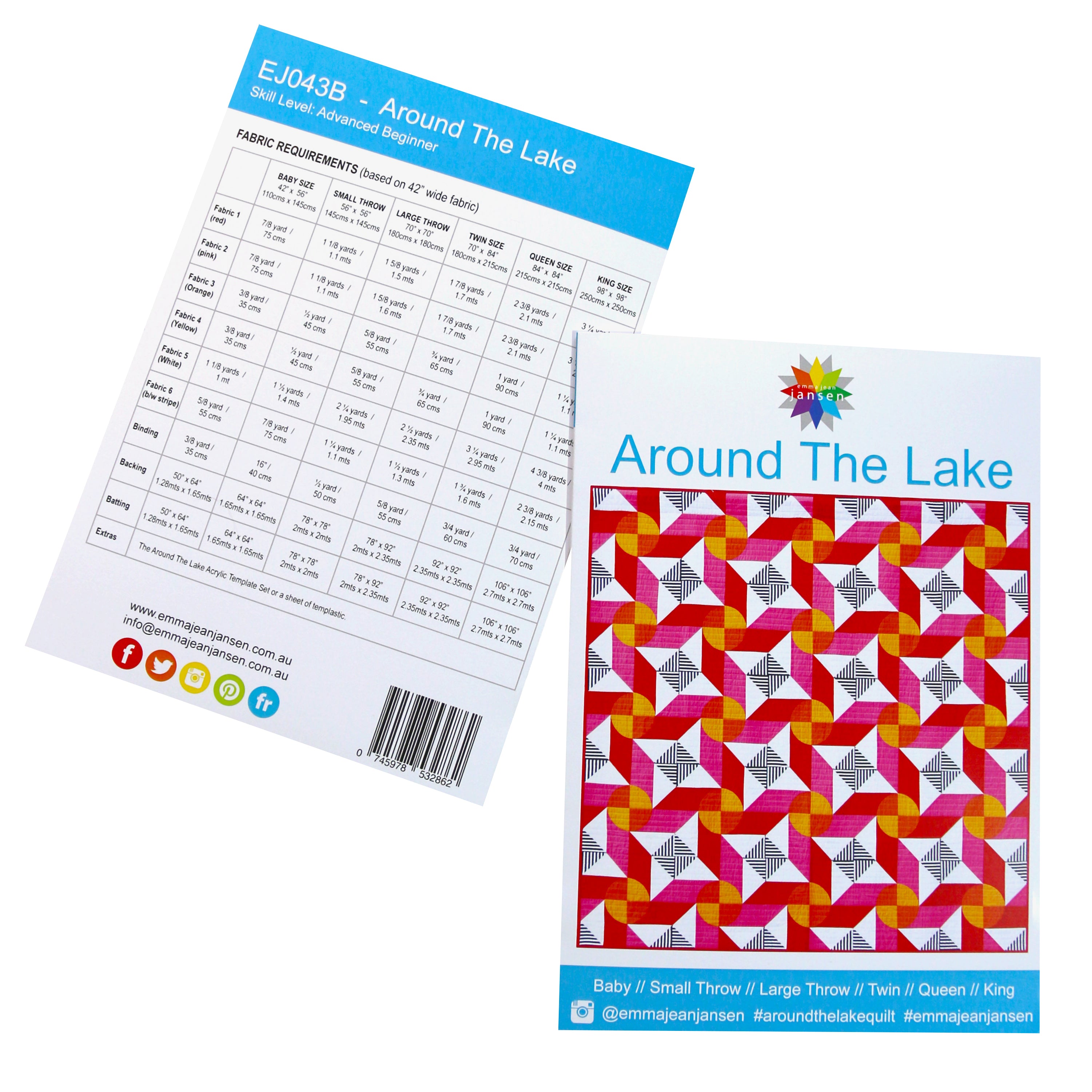 Around The Lake and Lake Garden Pattern and Template Set