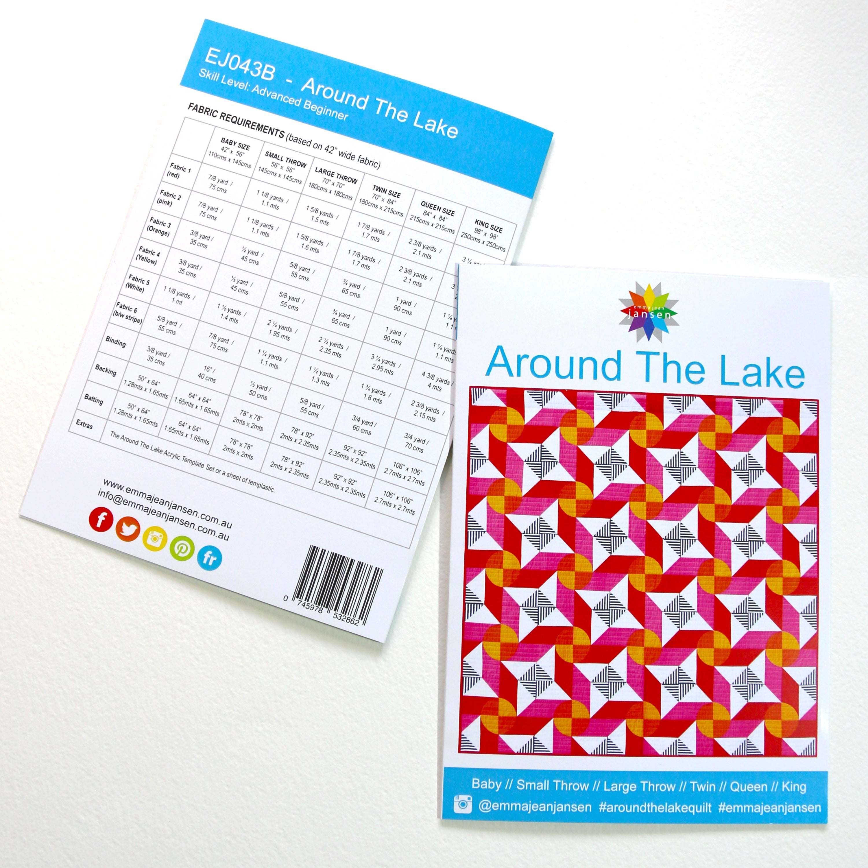 Around The Lake Version 2 Pattern and Template Set