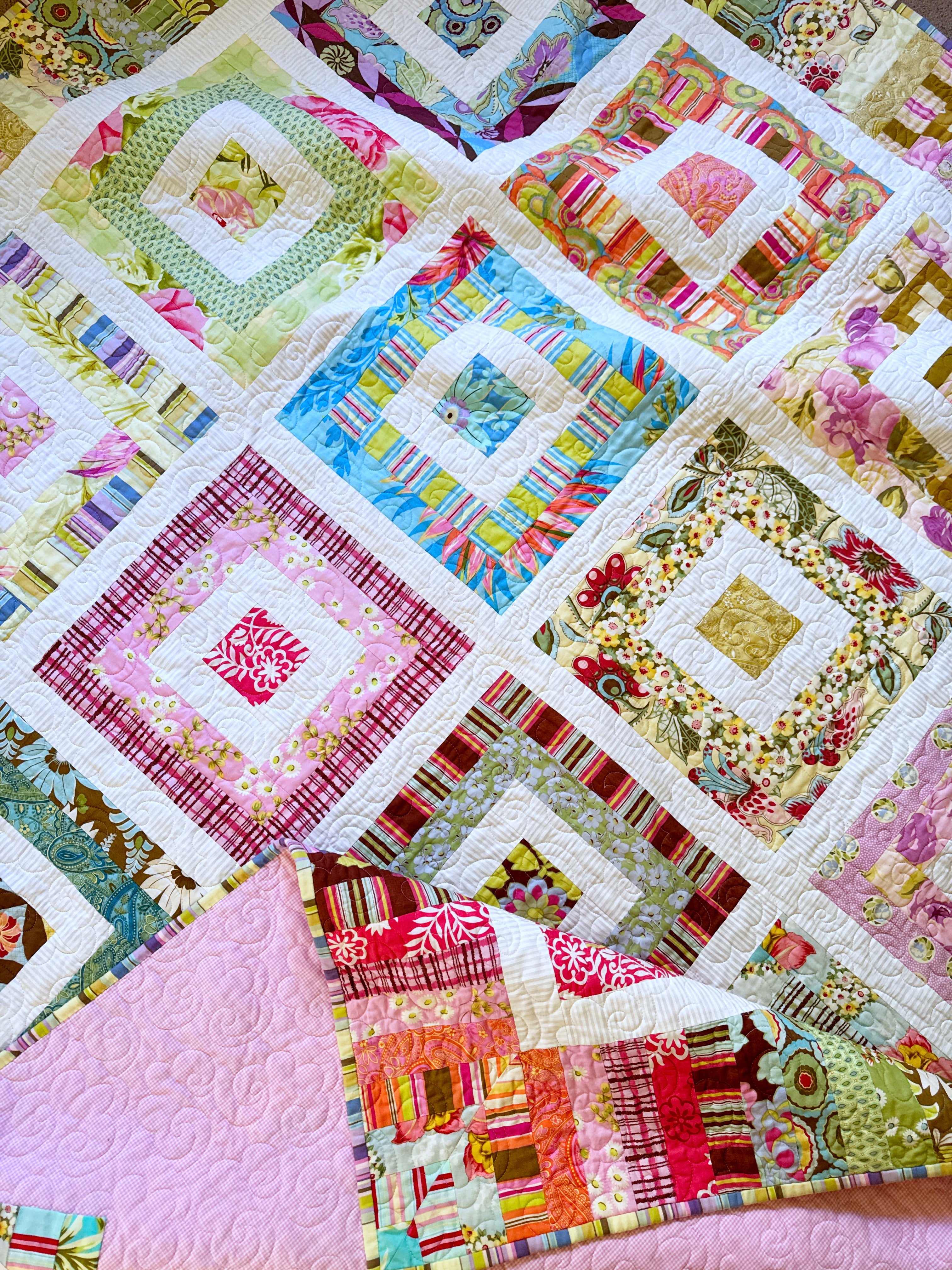 Funky Scrap Quilt Pattern - PDF