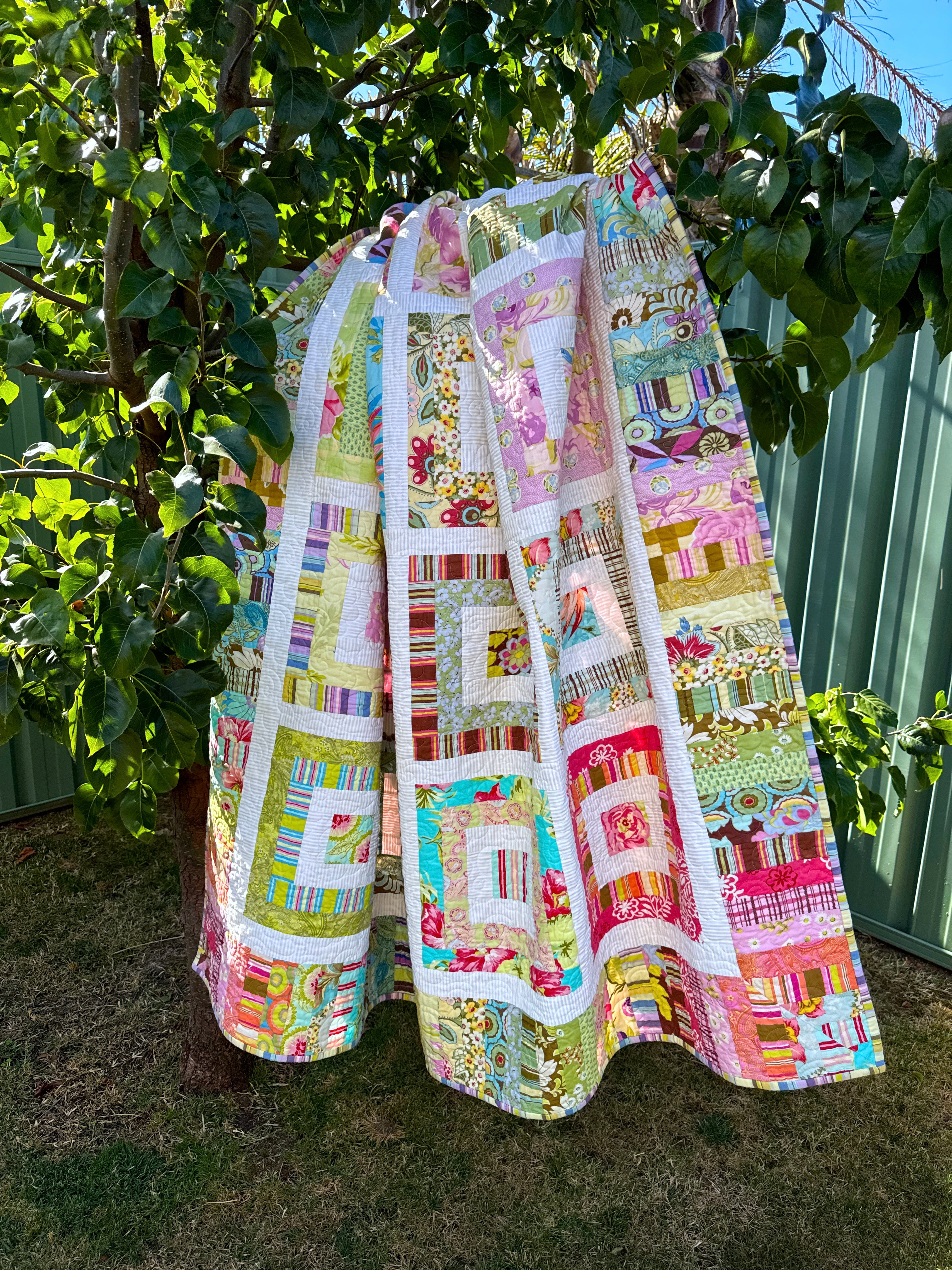 Funky Scrap Quilt Pattern - PDF