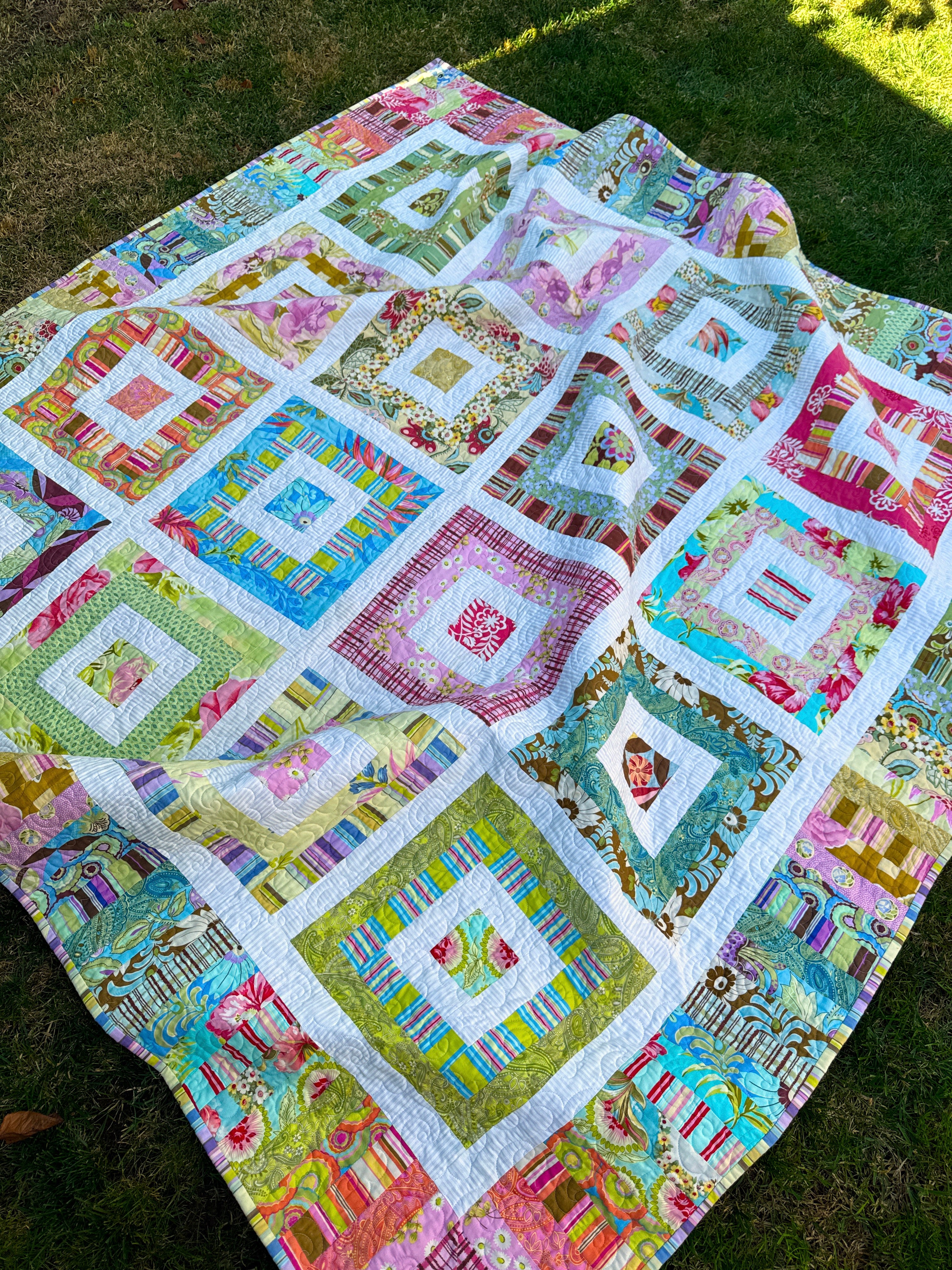 Funky Scrap Quilt Pattern - PDF
