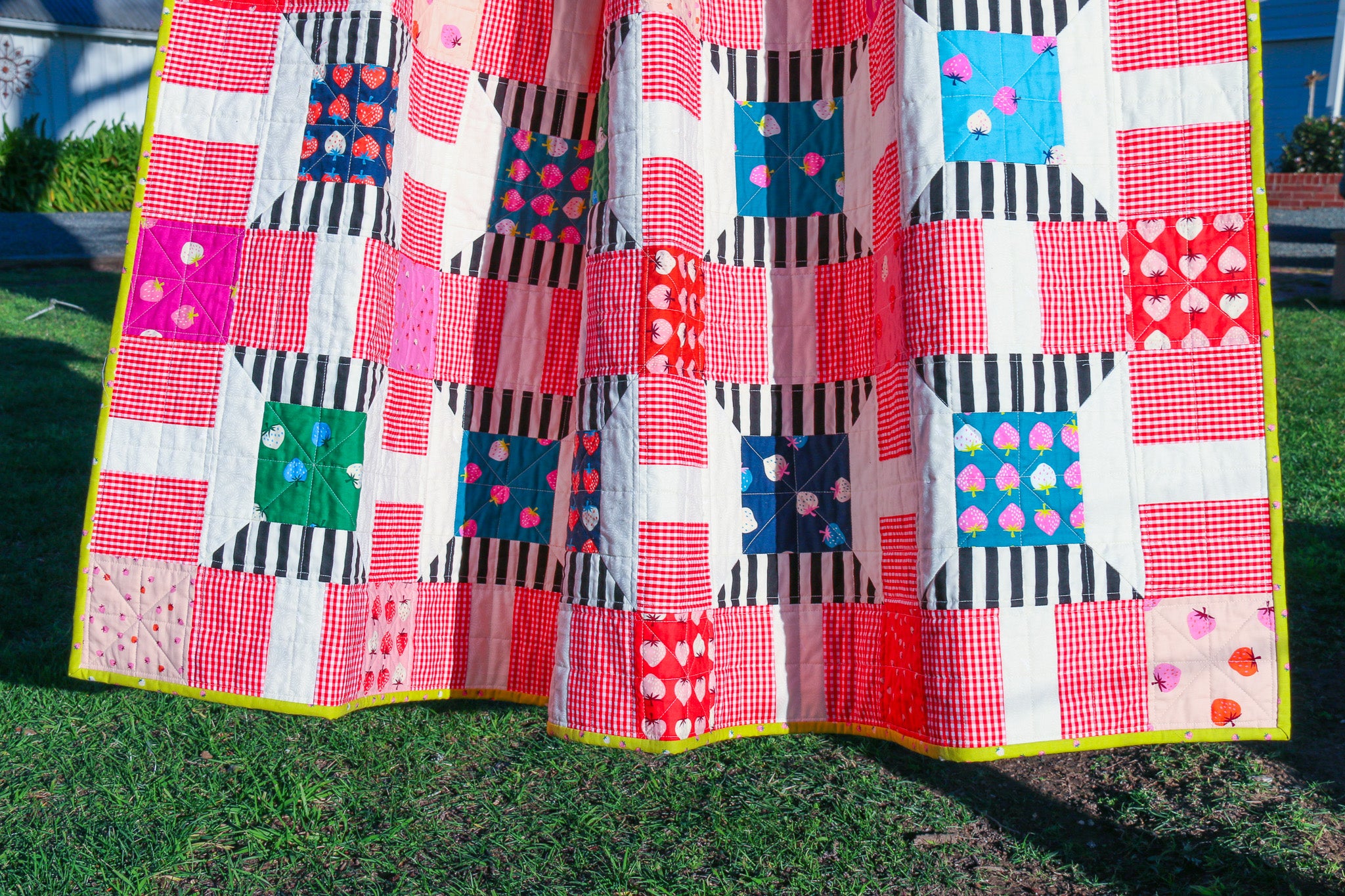 Strawberry Spools Quilt Pattern - Printed