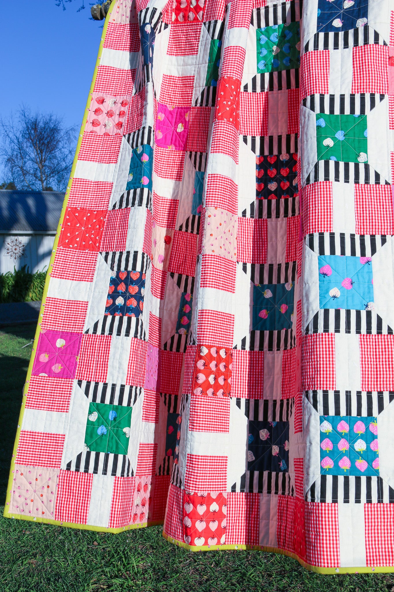 Strawberry Spools Quilt Pattern - Printed
