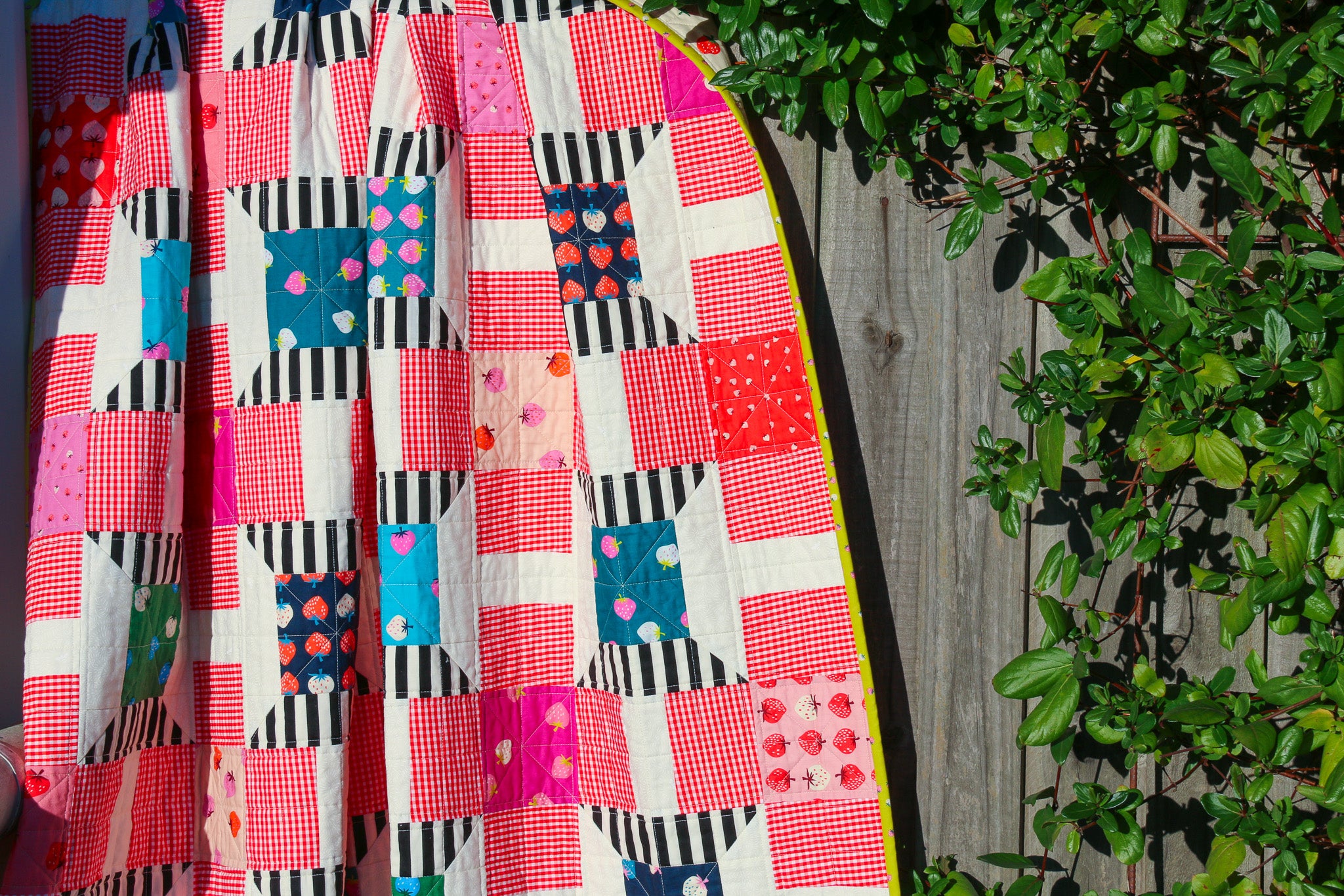 Strawberry Spools Quilt Pattern - Printed