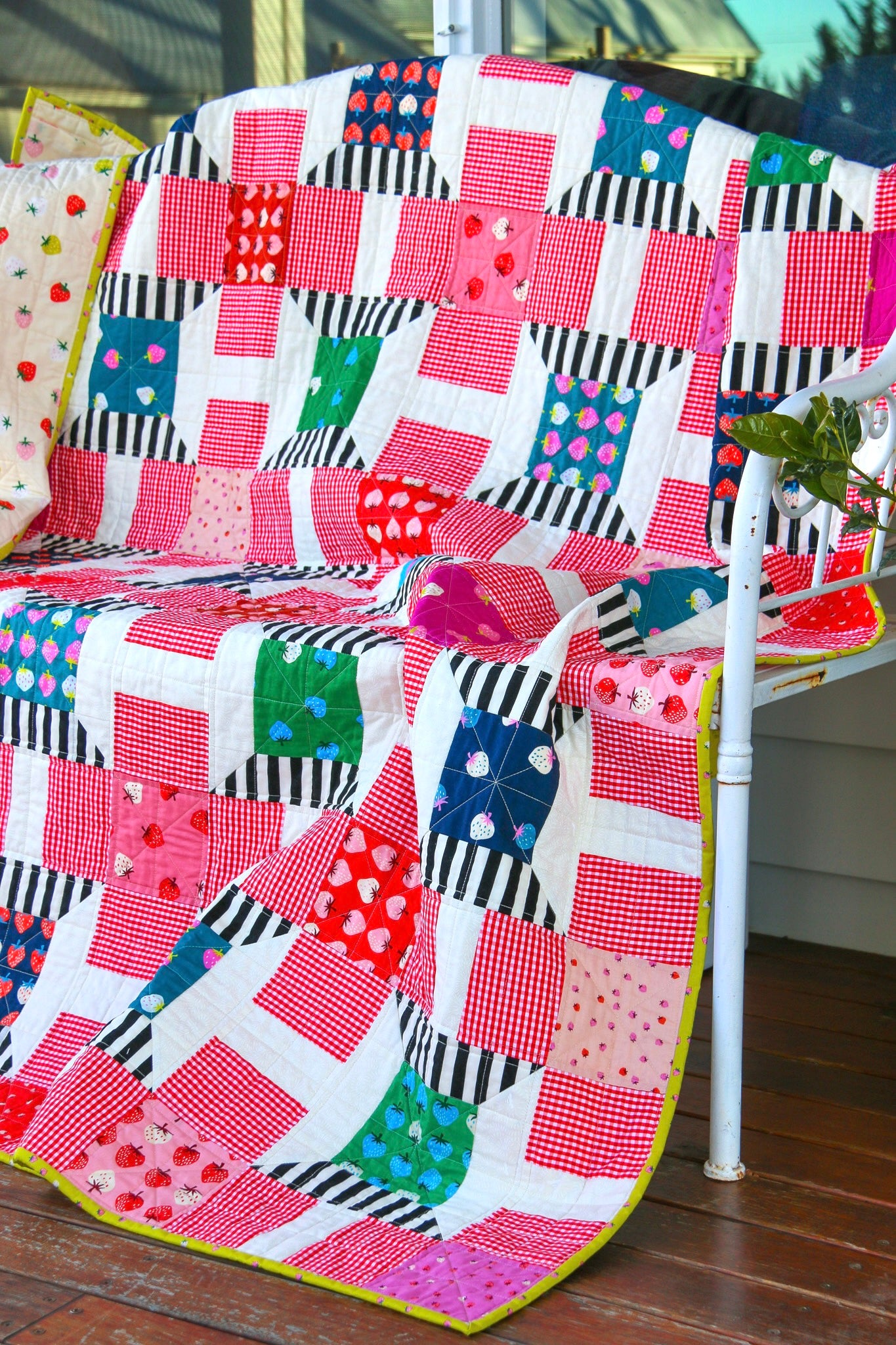 Strawberry Spools Quilt Pattern - Printed