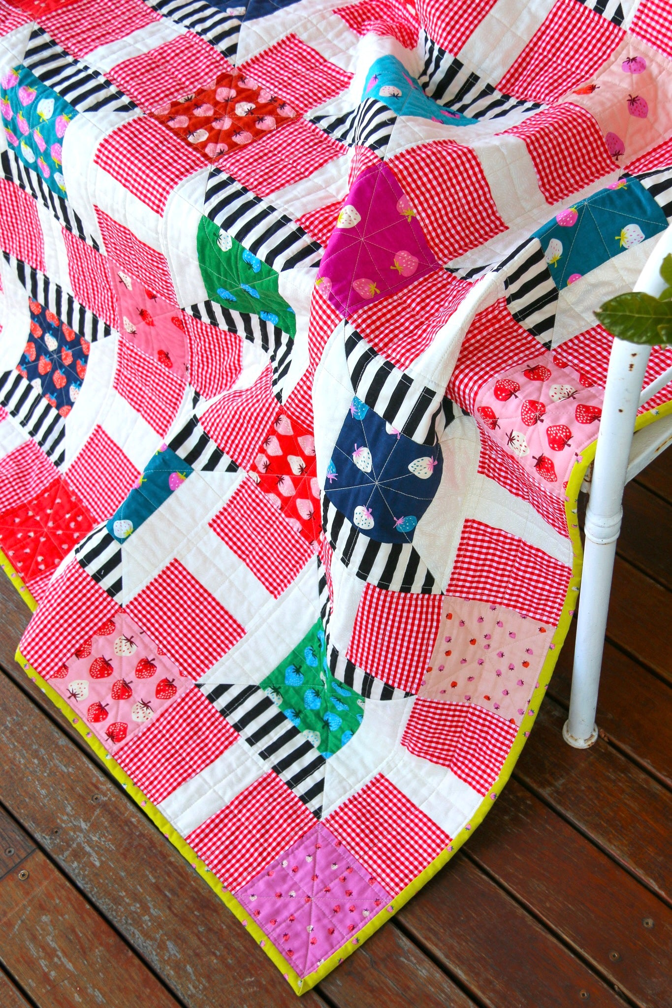 Strawberry Spools Quilt Pattern - Printed