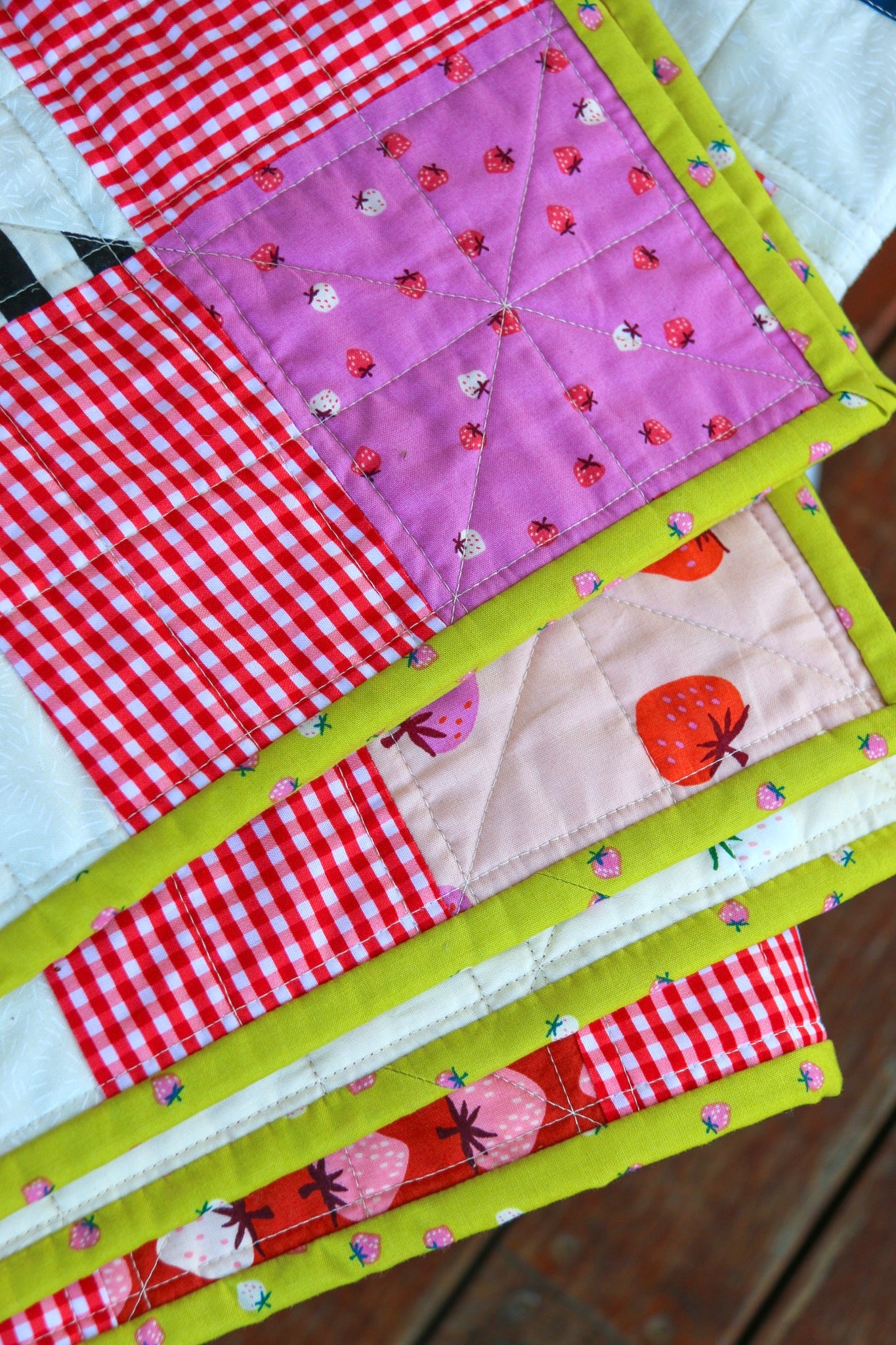 Strawberry Spools Quilt Pattern - Printed