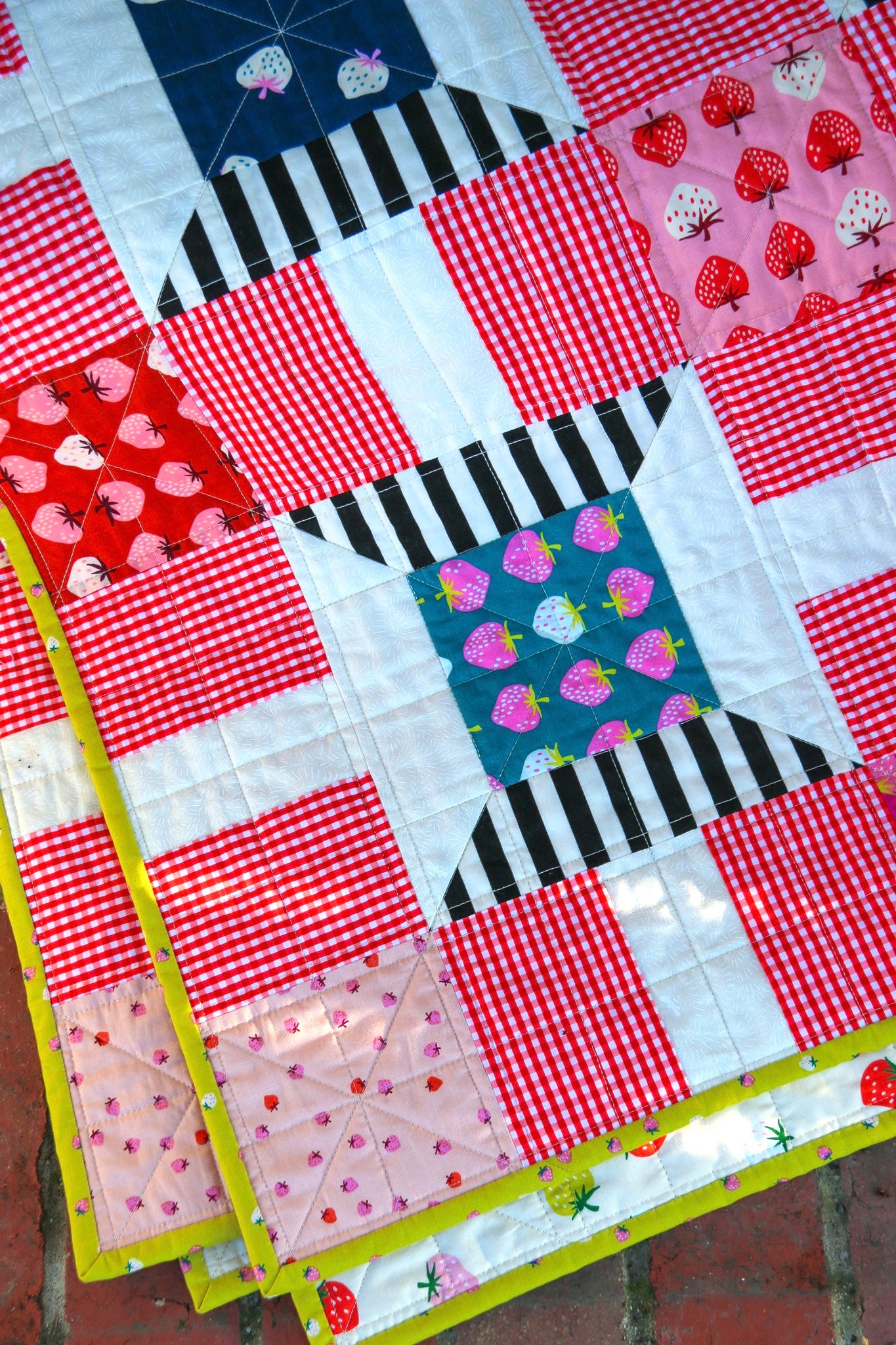 Strawberry Spools Quilt Pattern - Printed