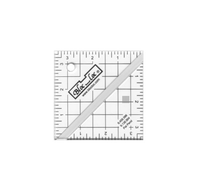 Bloc Loc Half-Square Triangle Ruler 3-1/2" x 3-1/2"