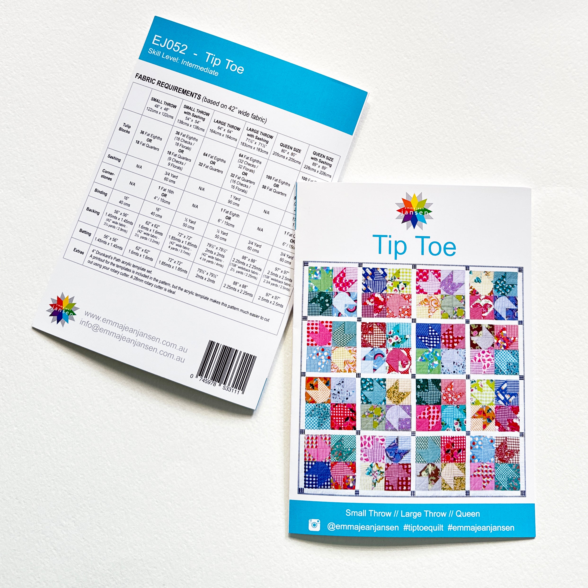 Tip Toe Pattern and Template Set