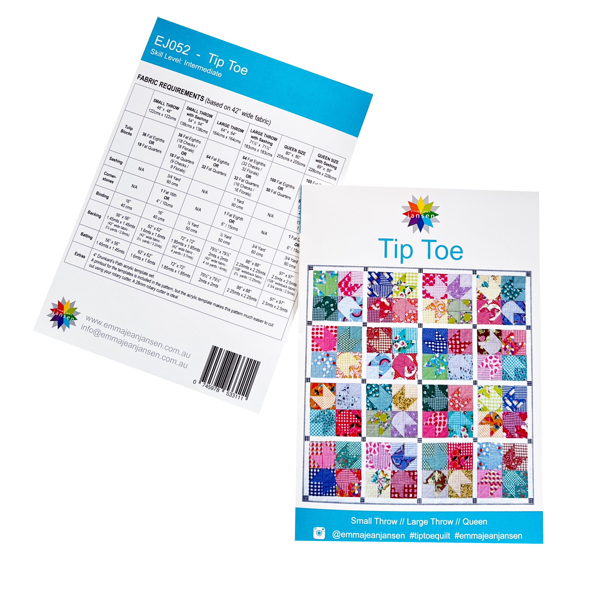 Tip Toe Pattern and Template Set