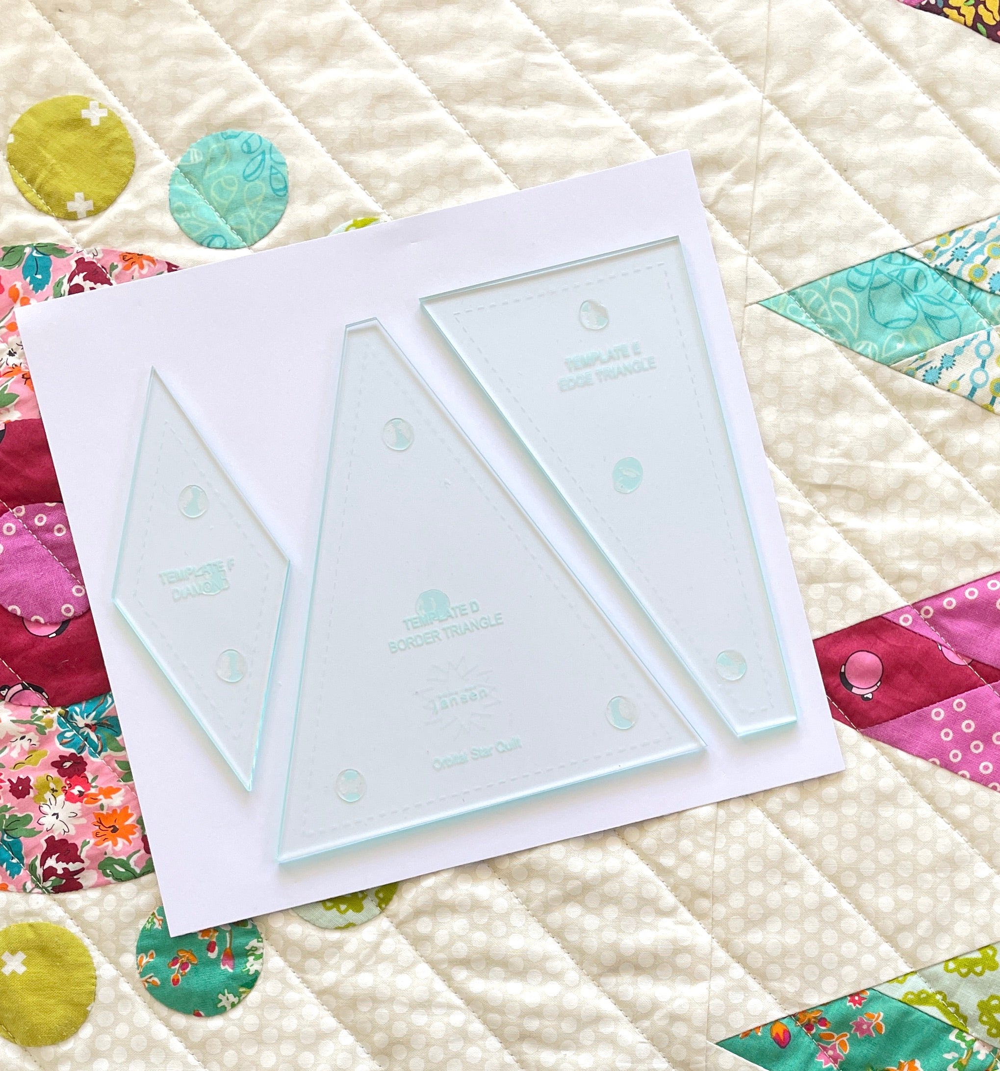 Orbital Star Quilt - Template Set