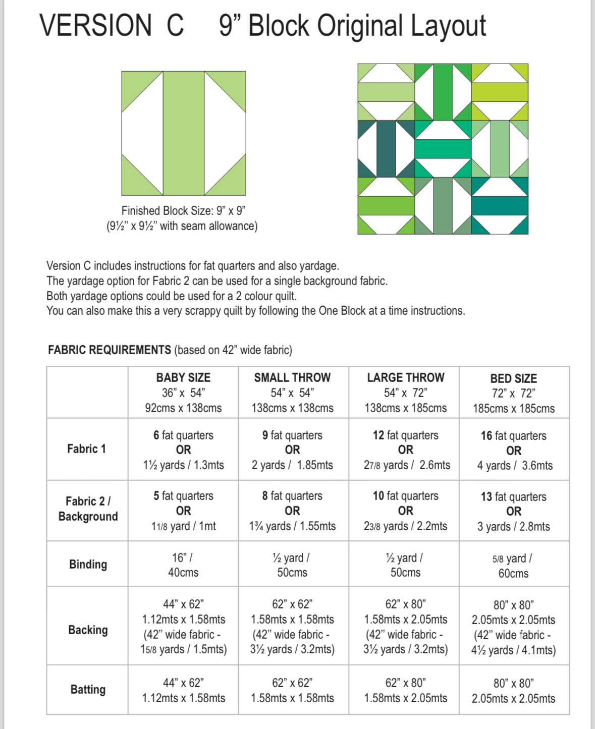 Round Trip Quilt Pattern - PDF