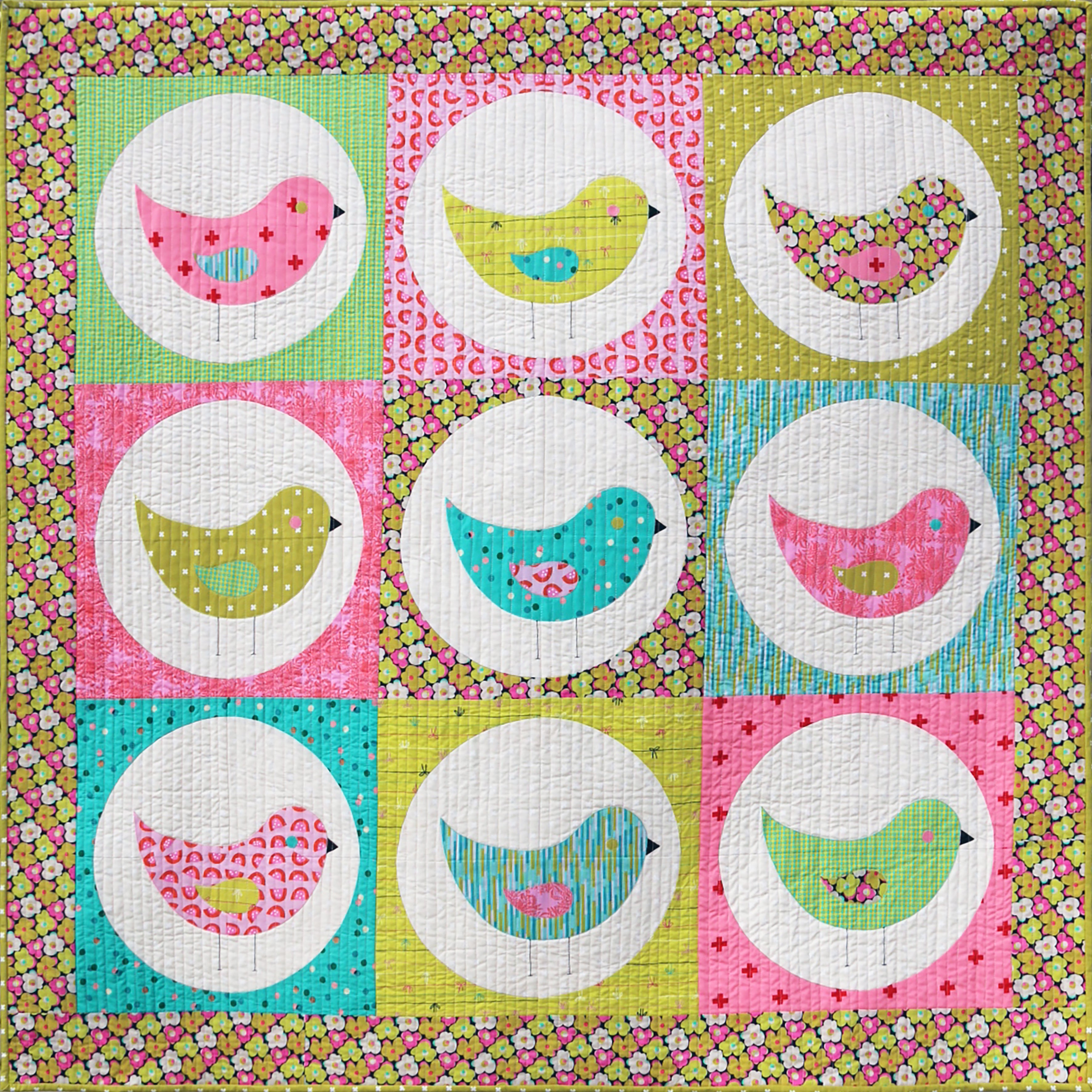 Nine Birds Quilt Pattern - PDF