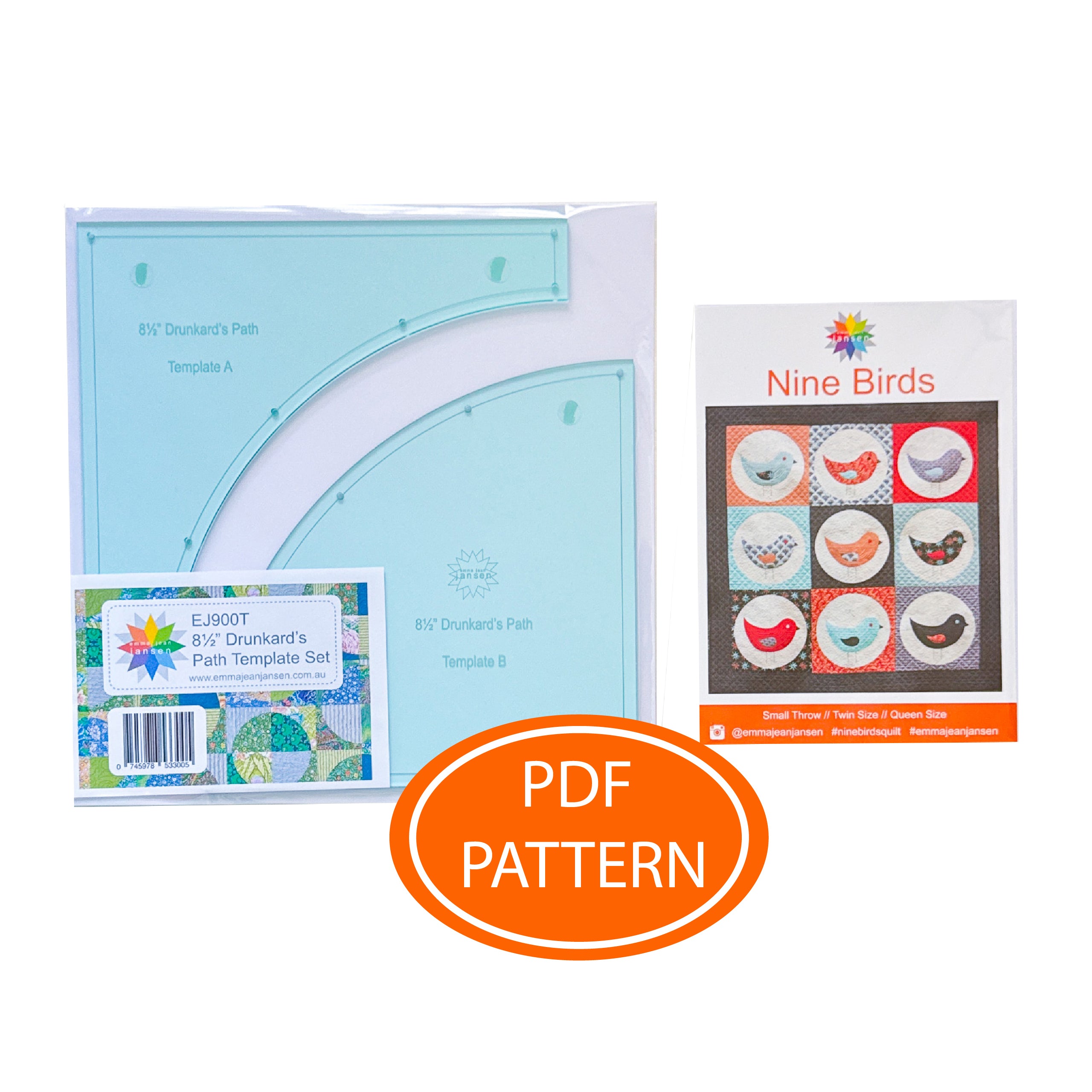 Nine Birds PDF Pattern and Template Set