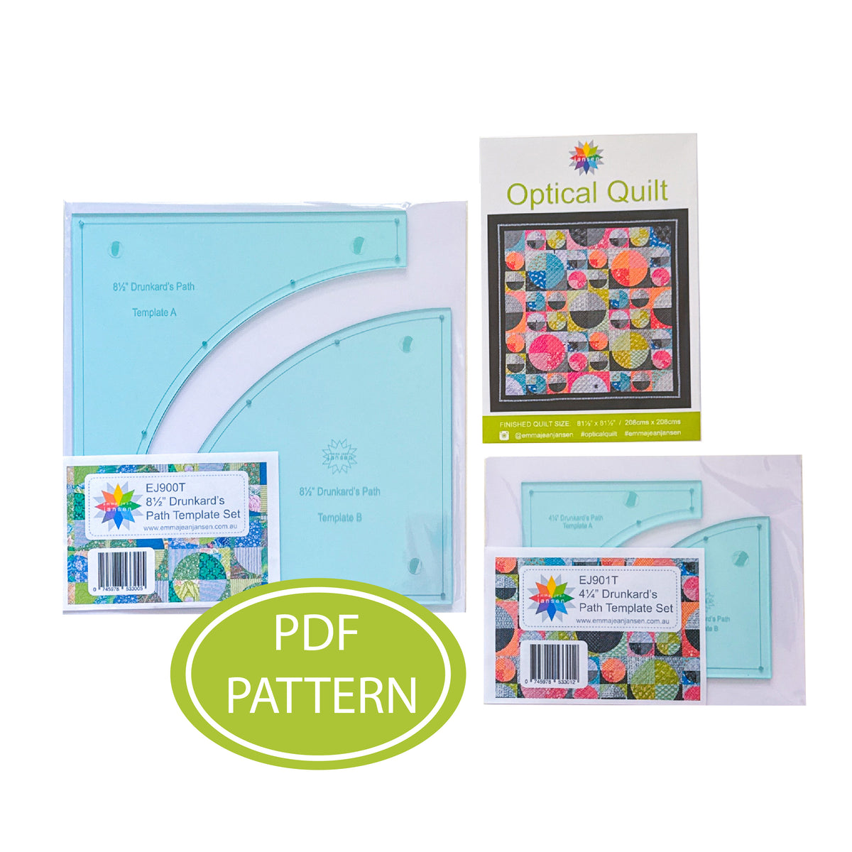 Optical PDF Pattern and Template Set – Emma Jean Jansen