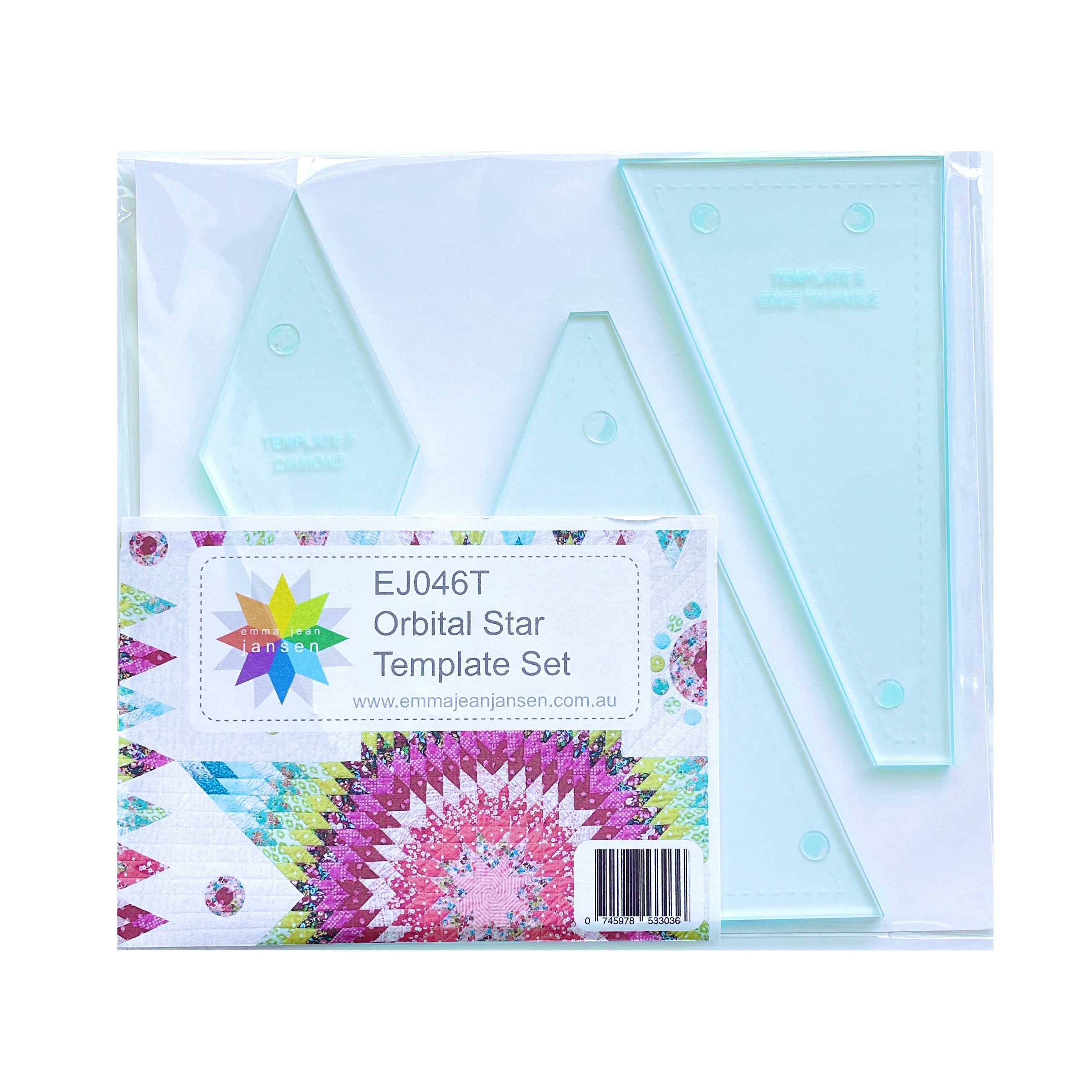 Orbital Star Quilt - Template Set