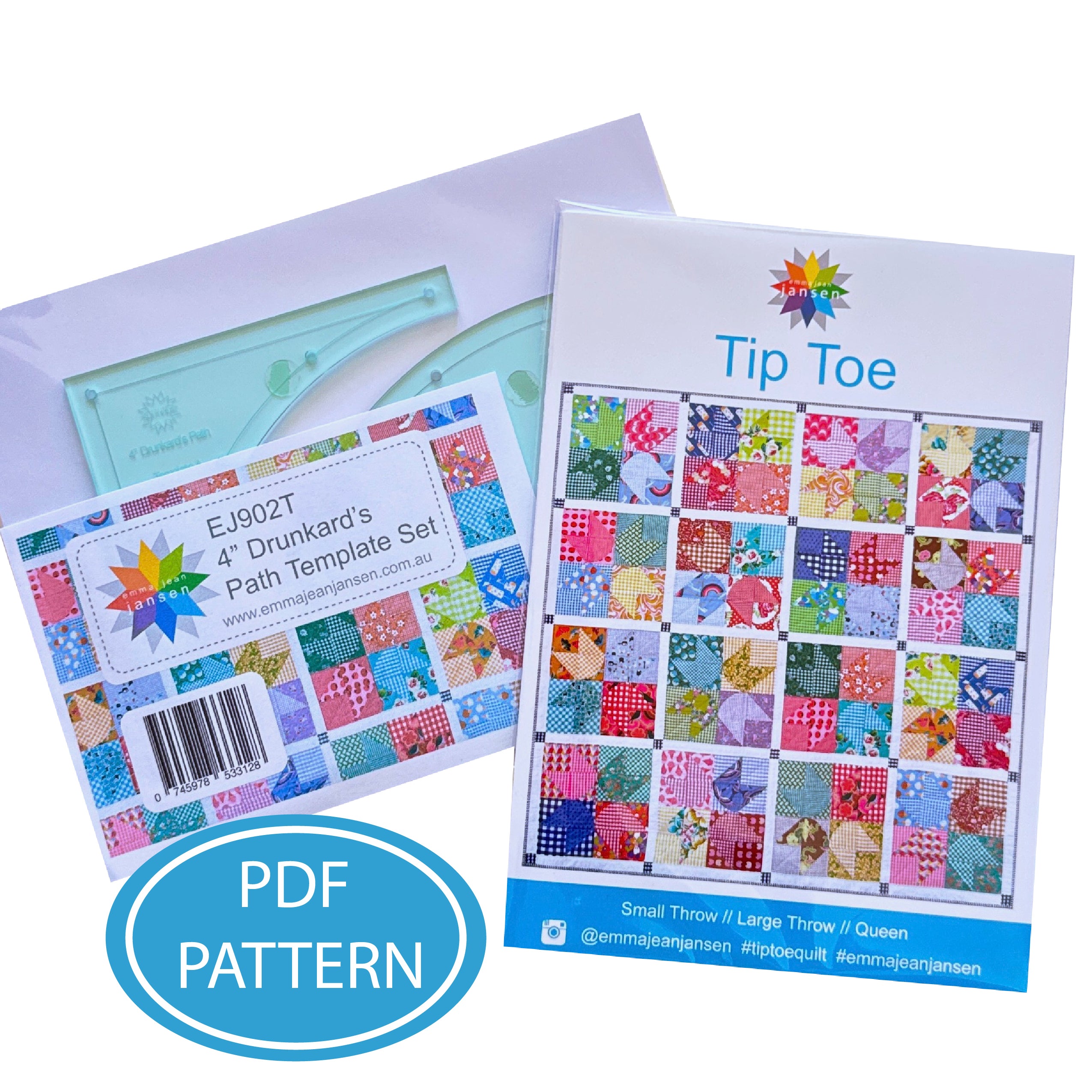 Tip Toe PDF Pattern and Template Set
