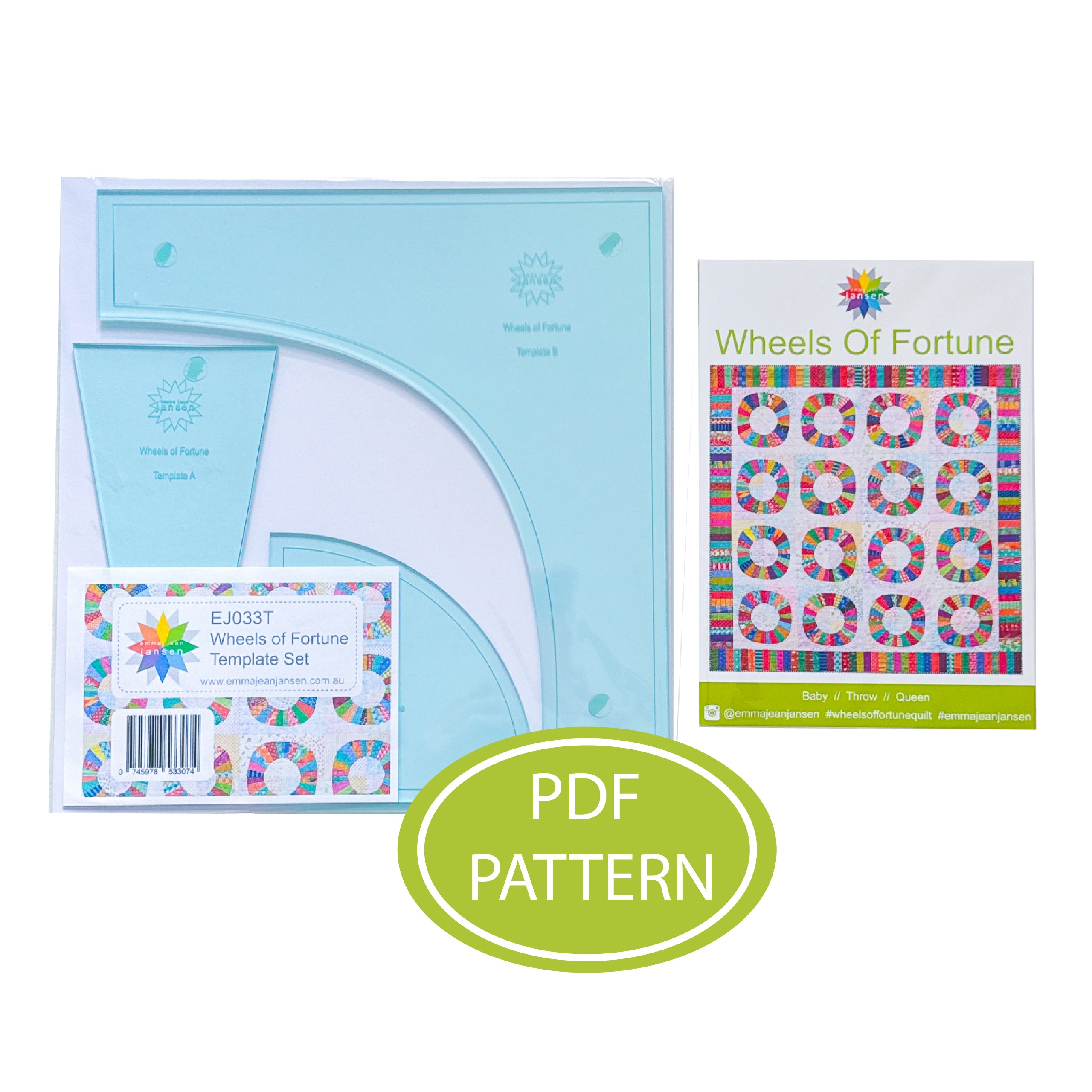 Wheels of Fortune PDF Pattern and Template Set