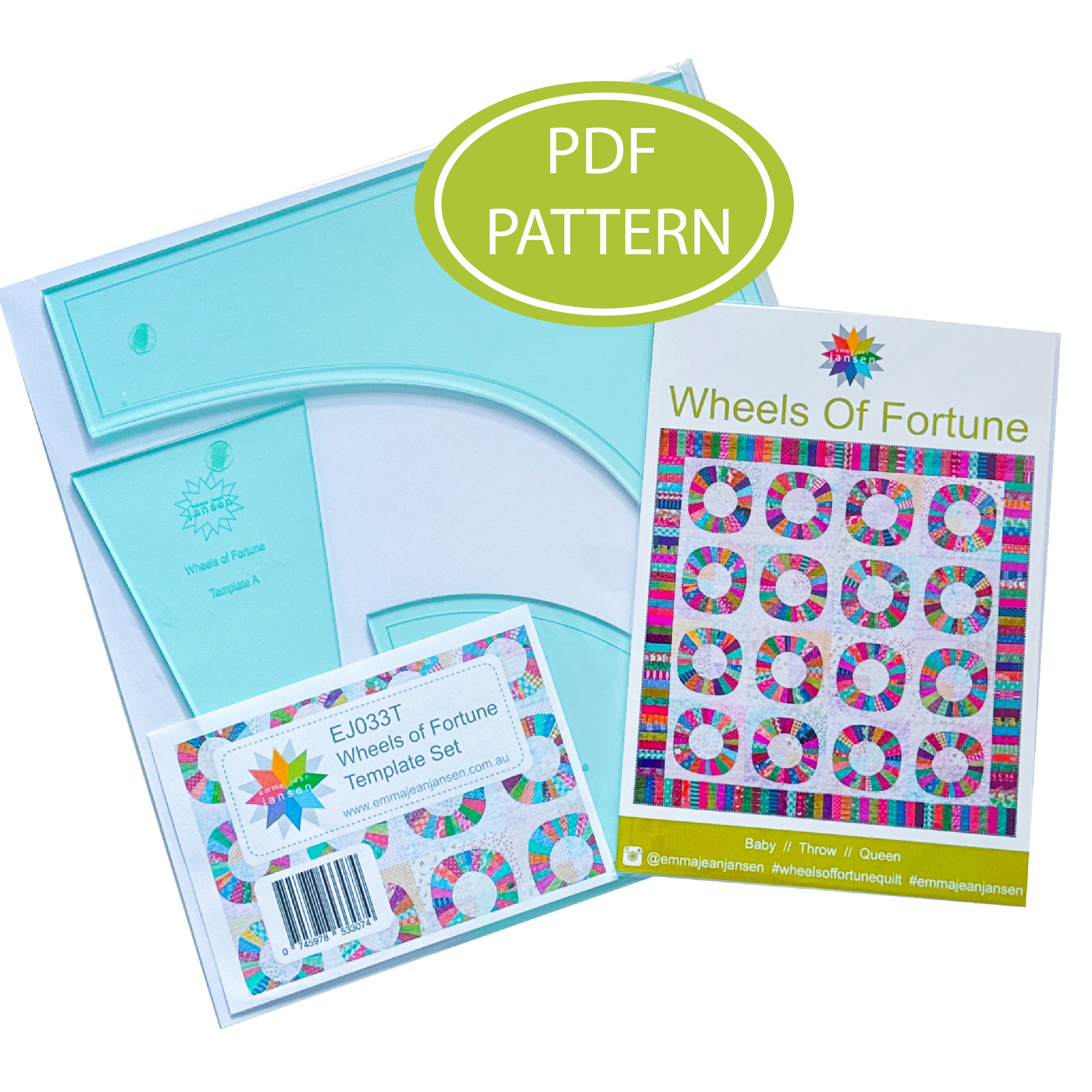 Wheels of Fortune PDF Pattern and Template Set