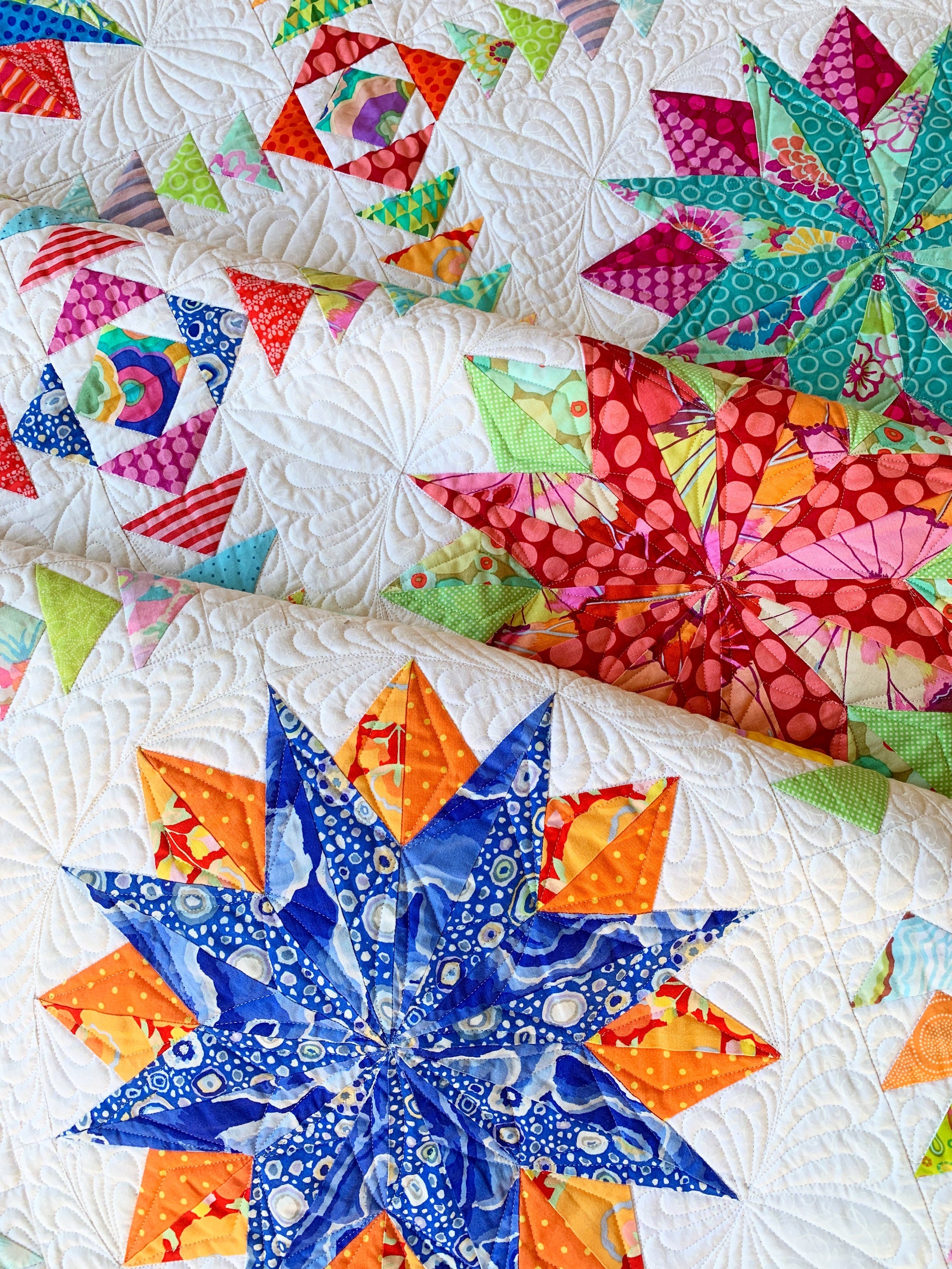 Harlequin Stars Quilt Pattern - PDF
