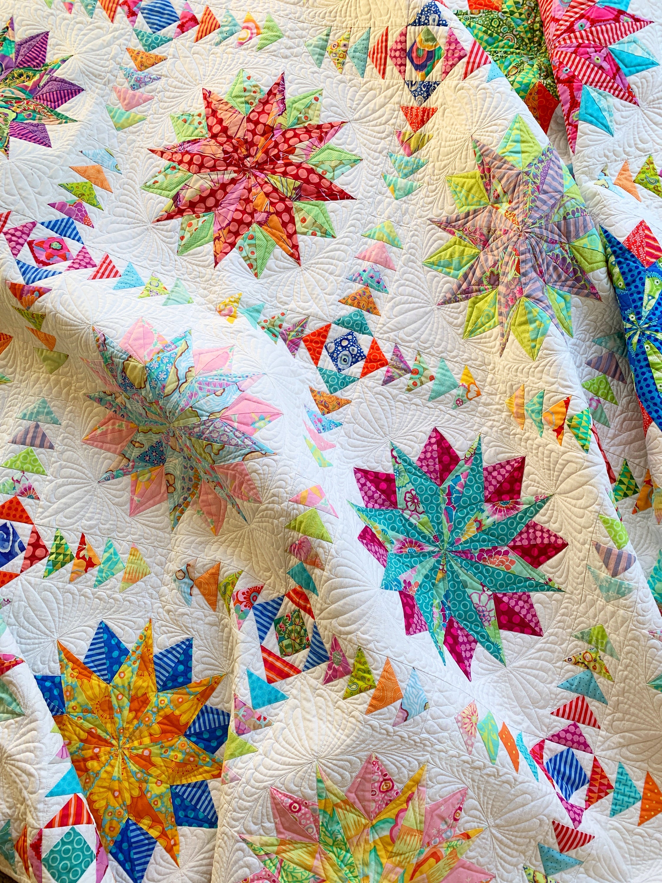 Harlequin Stars Quilt Pattern - PDF