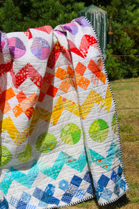 Rainbow Row by Row Quilt Pattern - PDF