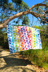 Rainbow Row by Row Quilt Pattern - PDF