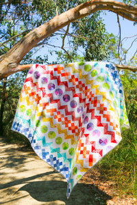 Rainbow Row by Row Quilt Pattern - PDF