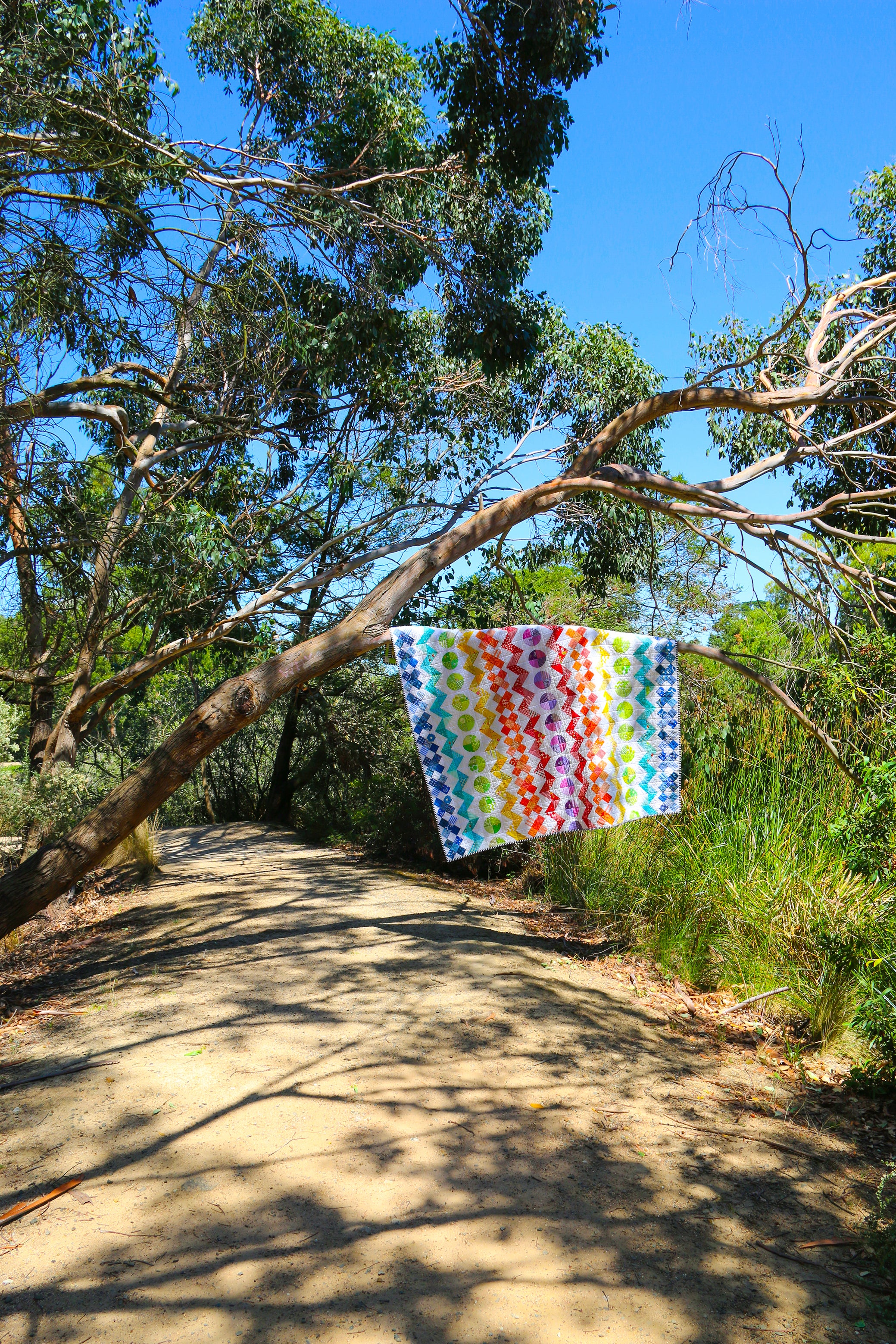 Rainbow Row by Row Quilt Pattern - PDF