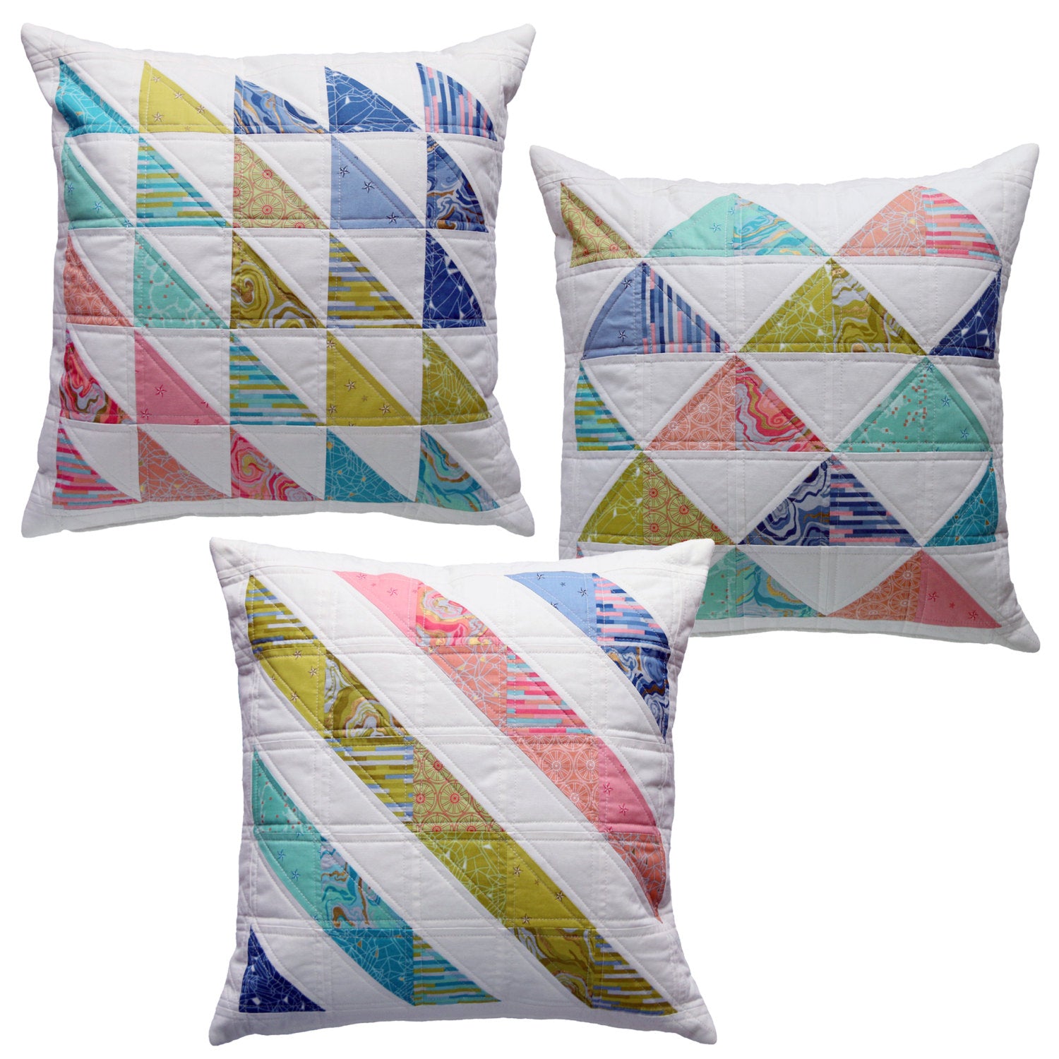 Triple Triangles Cushion Mini Pattern - PDF