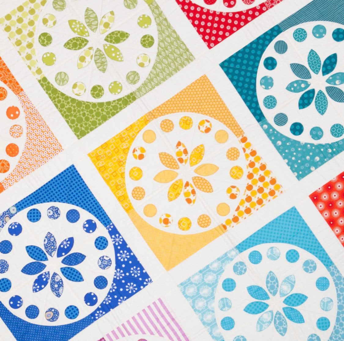 Rainbow Circles Quilt Pattern - PDF