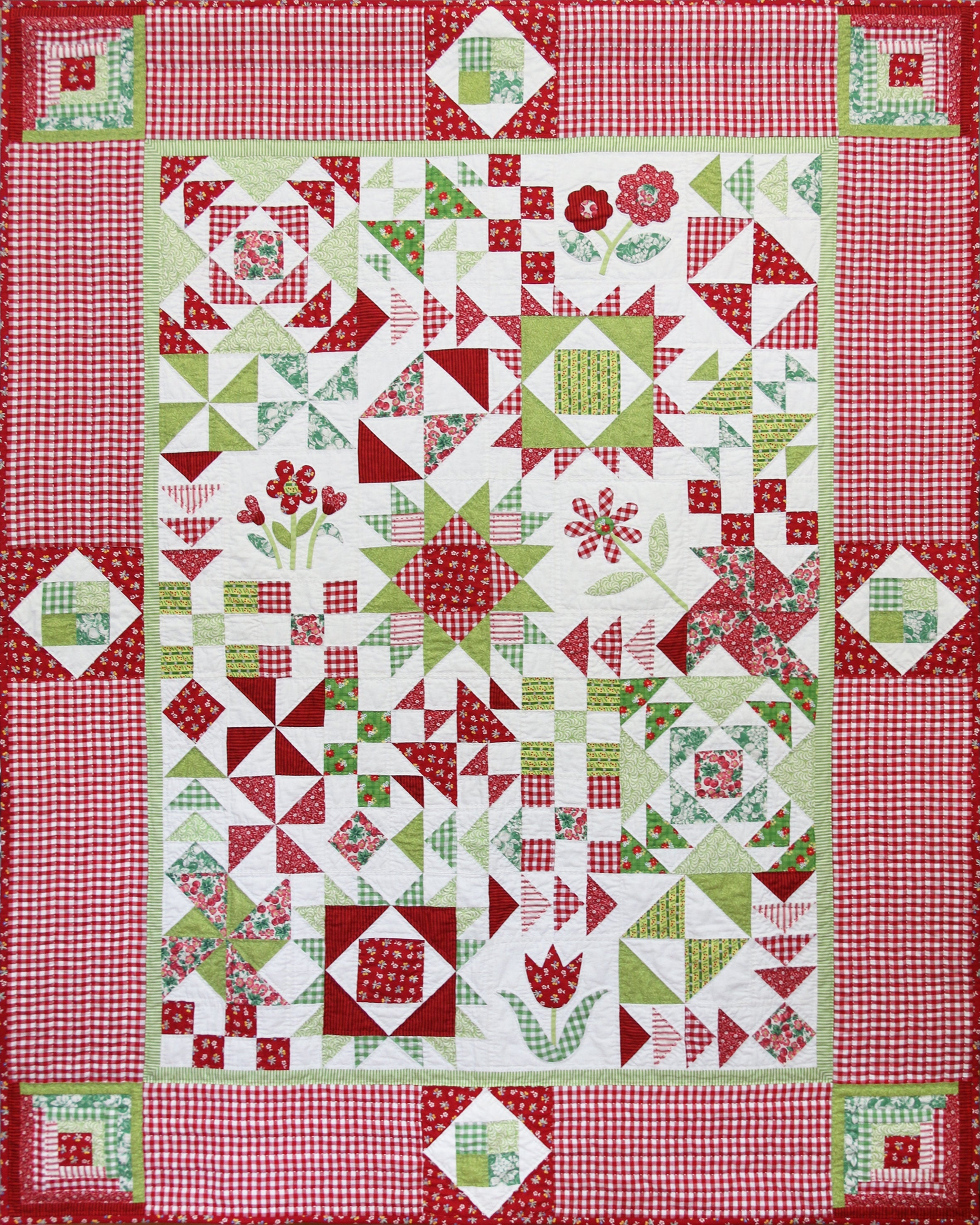 Apple Blossom Sampler Quilt Pattern - PDF