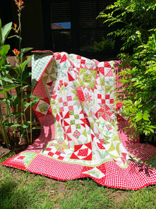 Apple Blossom Sampler Quilt Pattern - PDF