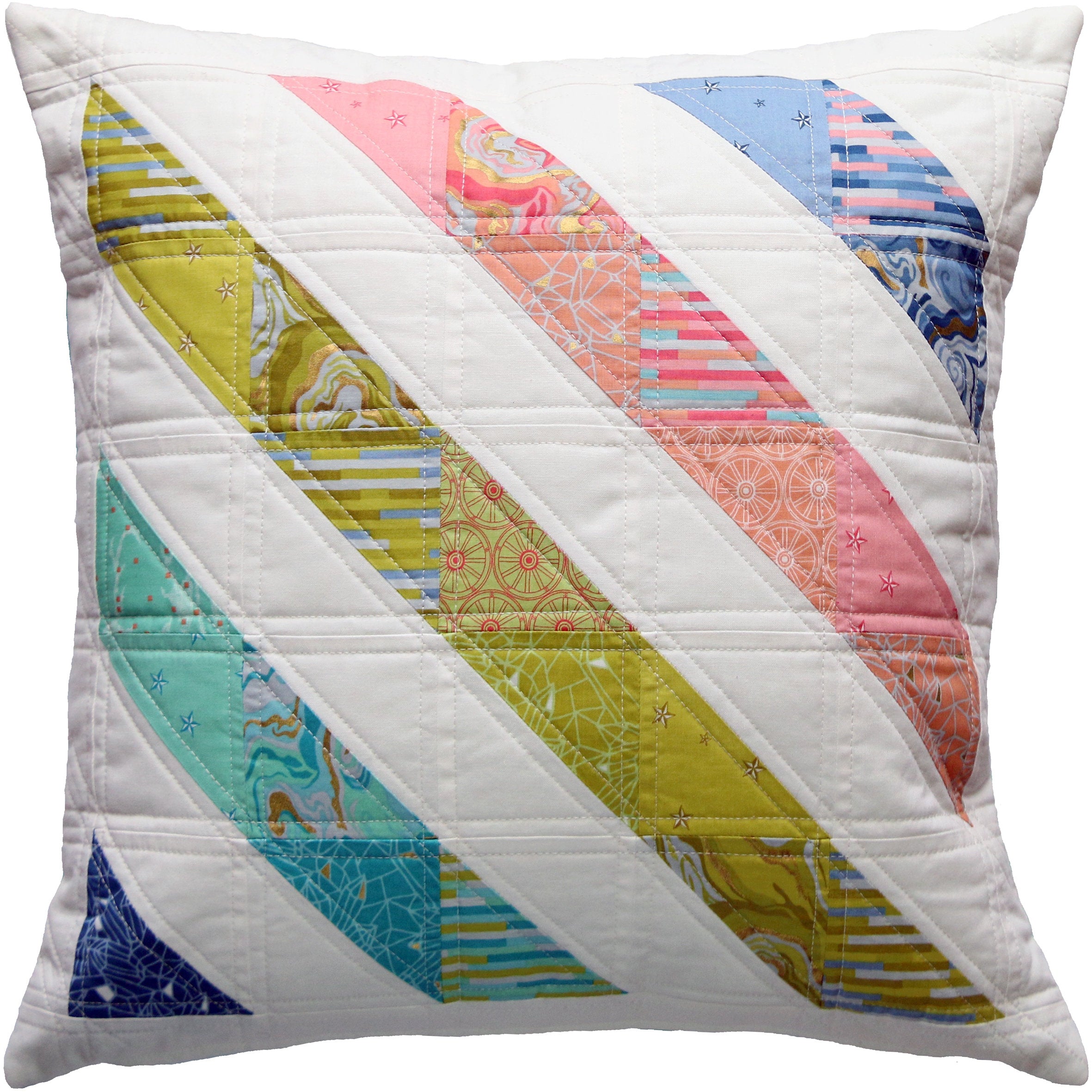 Triple Triangles Cushion Mini Pattern - PDF
