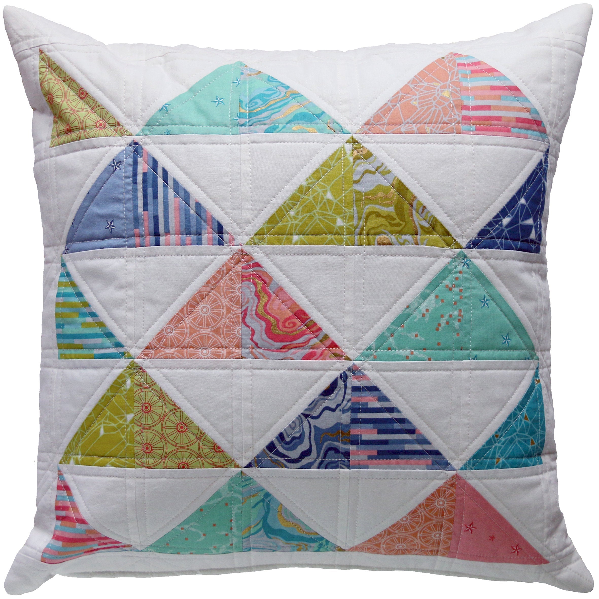Triple Triangles Cushion Mini Pattern - PDF