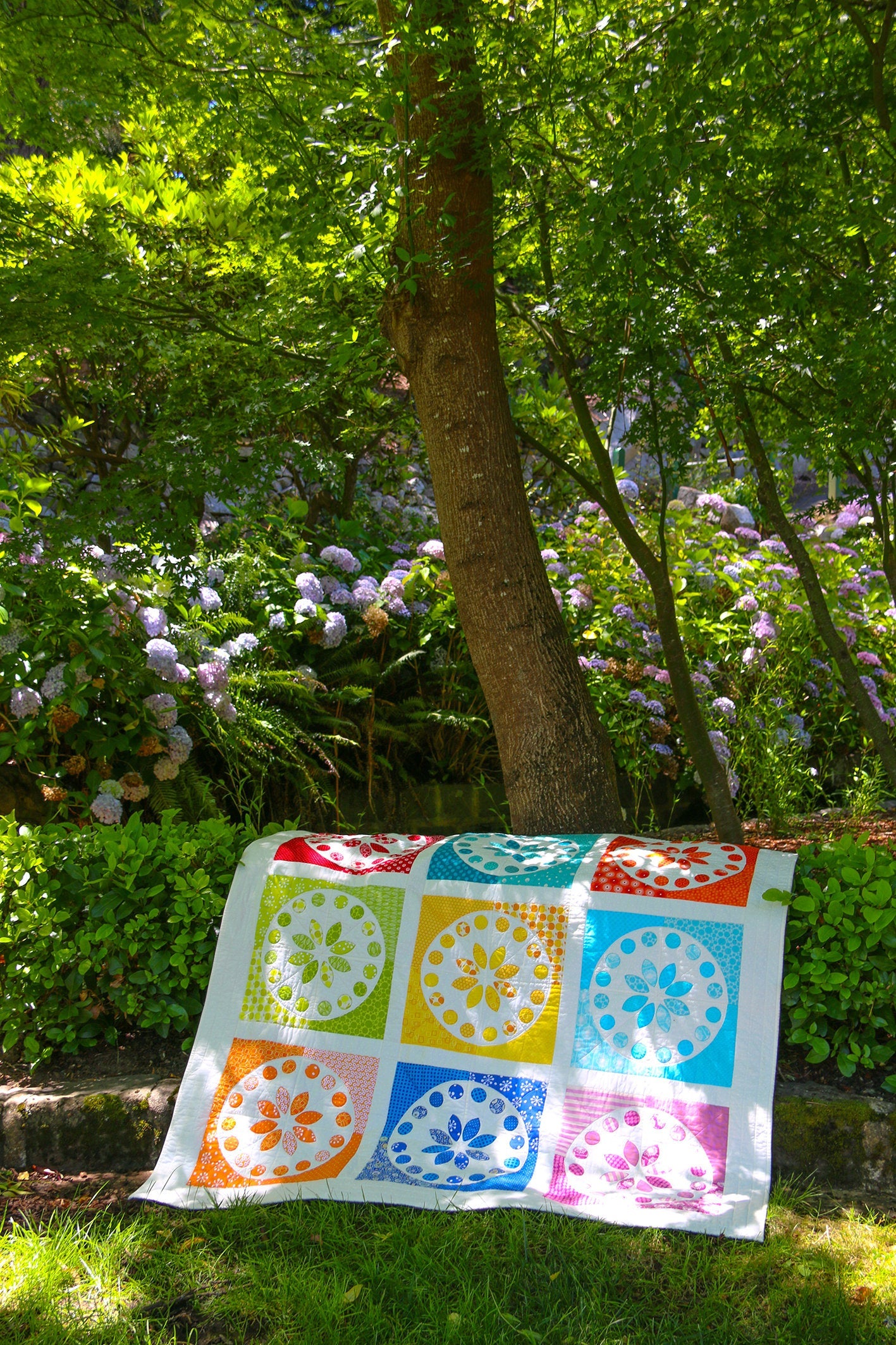 Rainbow Circles Quilt Pattern - PDF